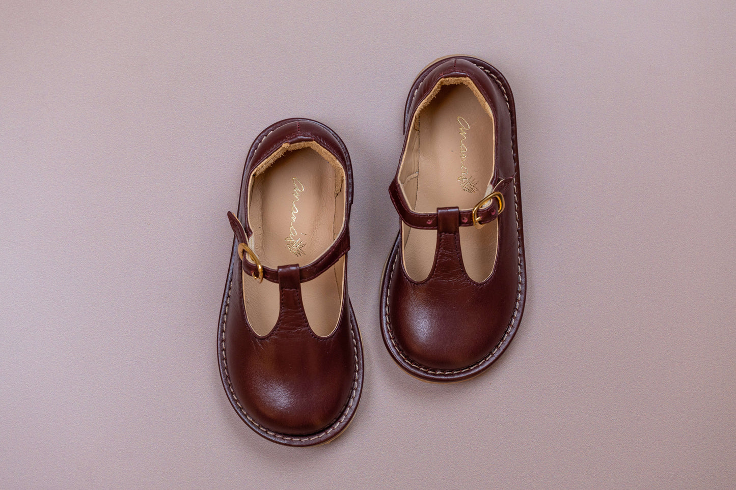 Sapato Infantil Ananás George Couro Burgundy