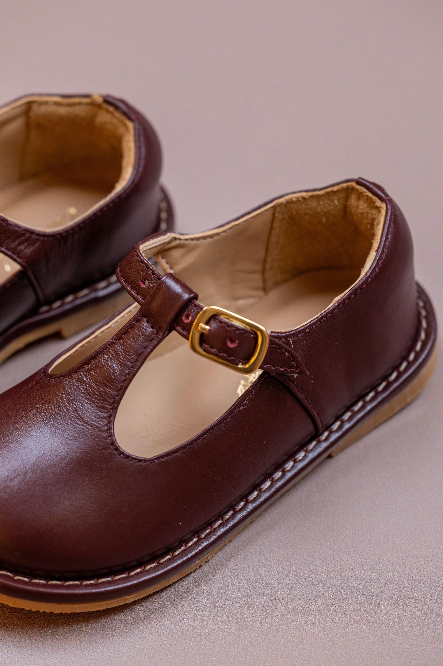 Sapato Infantil Ananás George Couro Burgundy