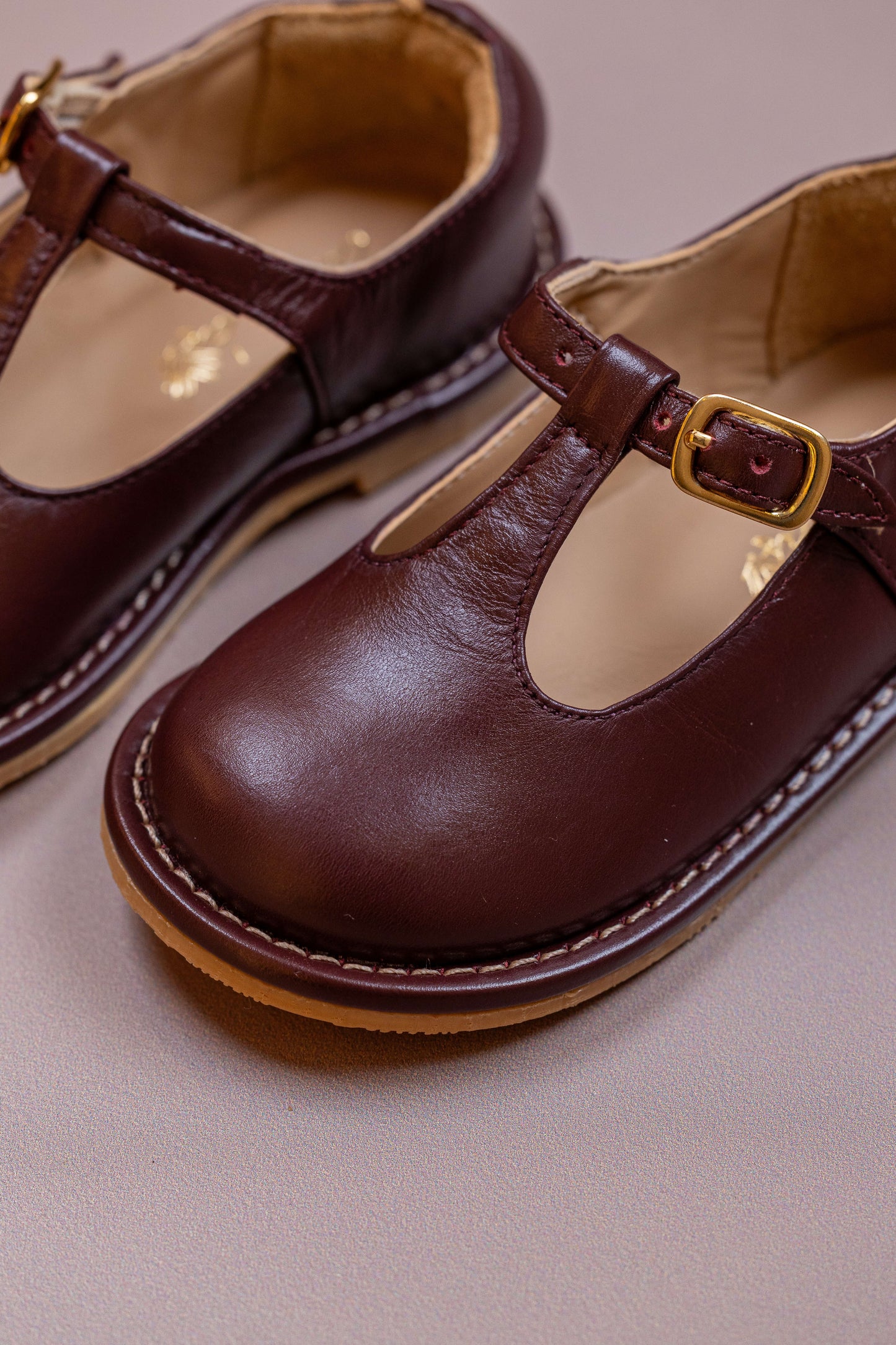 Sapato Infantil Ananás George Couro Burgundy