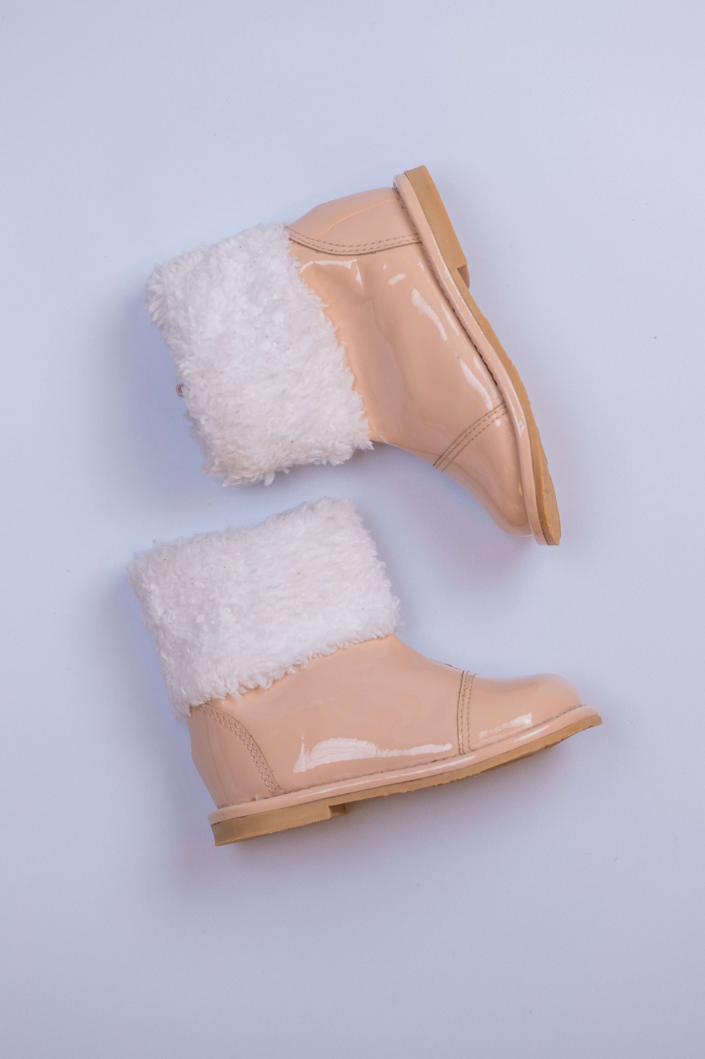 Bota Infantil Ananás Lumi Couro Verniz Bege