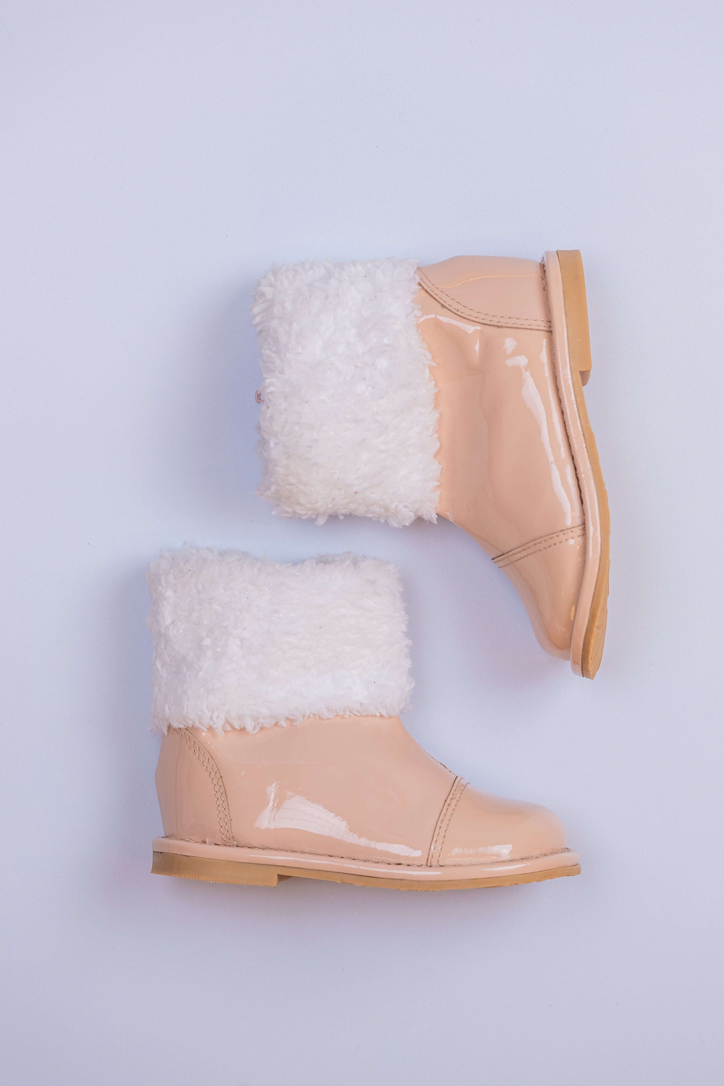 Bota Infantil Ananás Lumi Couro Verniz Bege