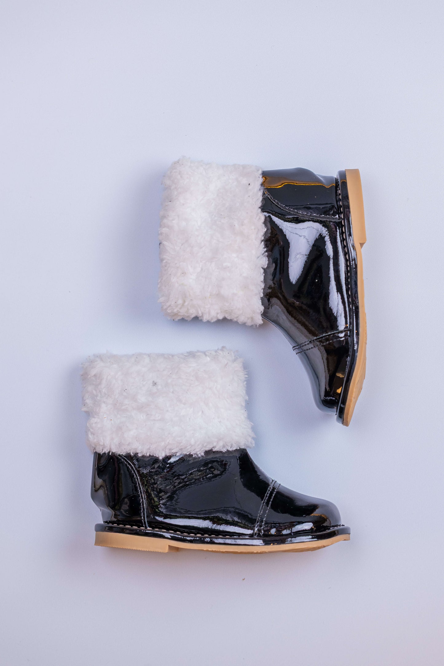 Bota Infantil Ananás Lumi Couro Verniz Preto