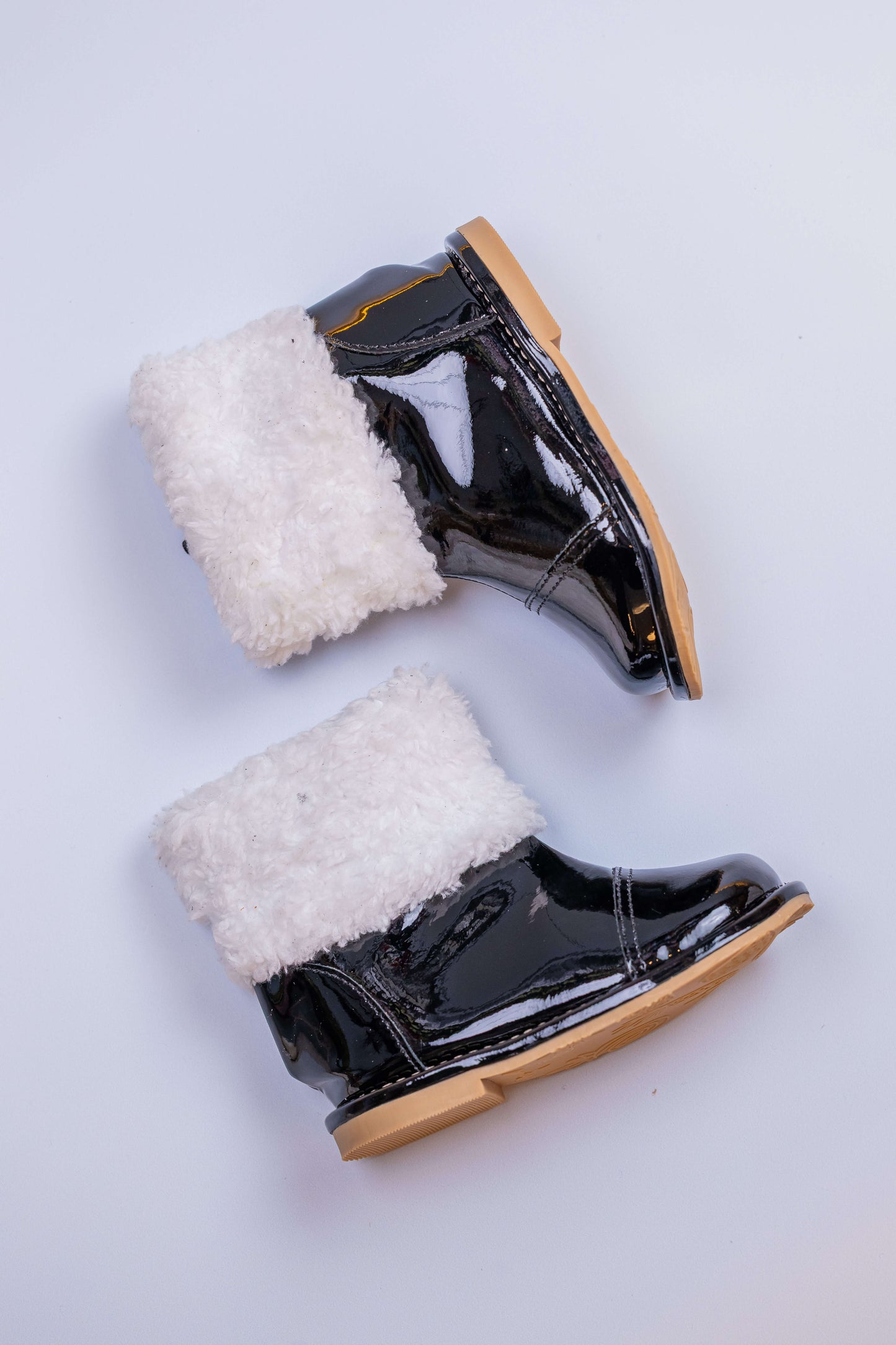 Bota Infantil Ananás Lumi Couro Verniz Preto