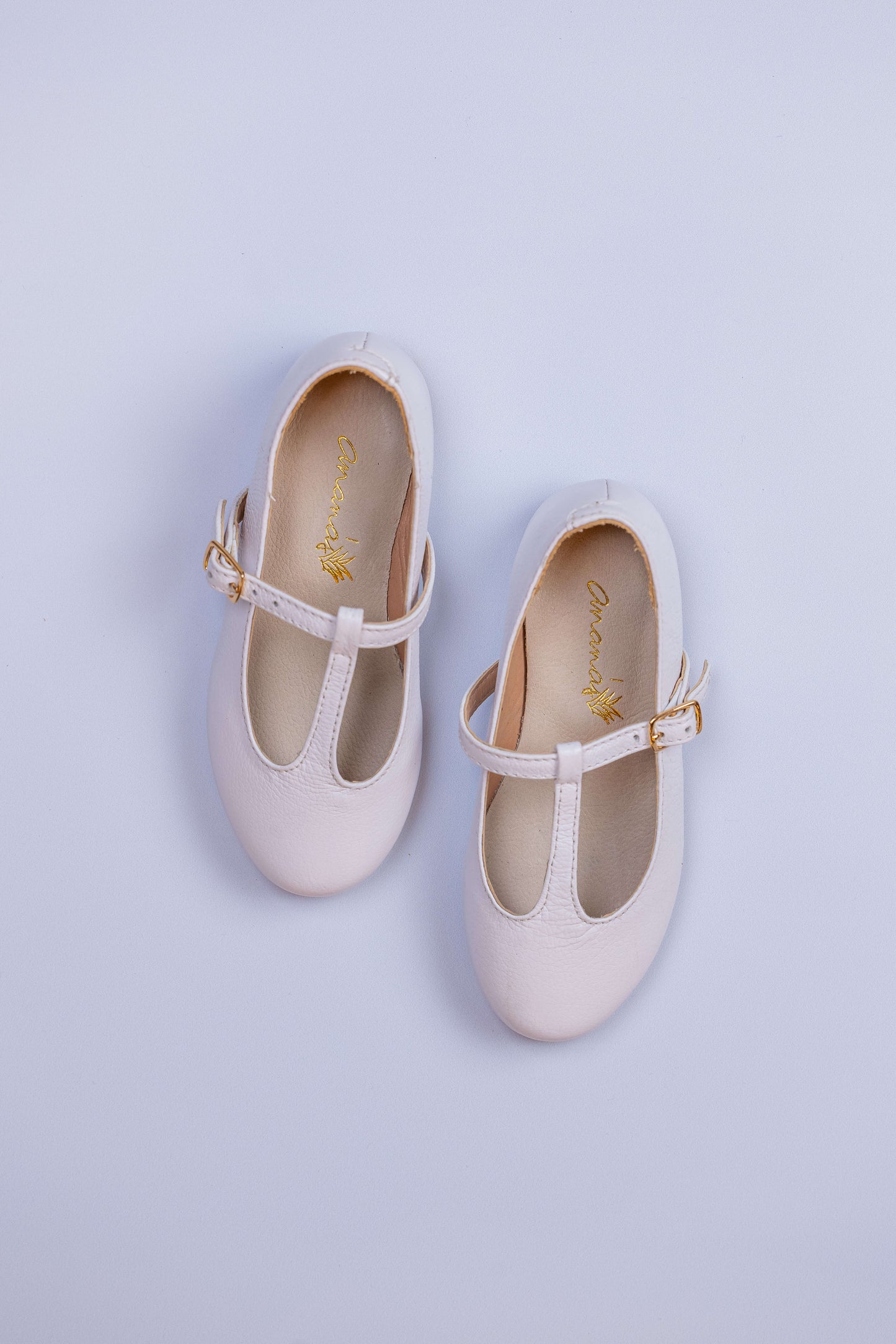 Sapatilha Infantil Ananás Boneca Olivia Couro Branco