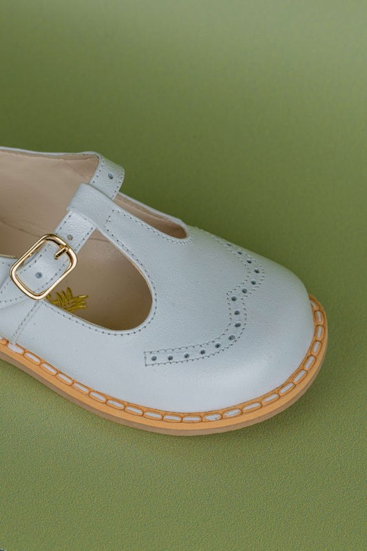 Sapato Infantil Ananás George Dots Couro Branco