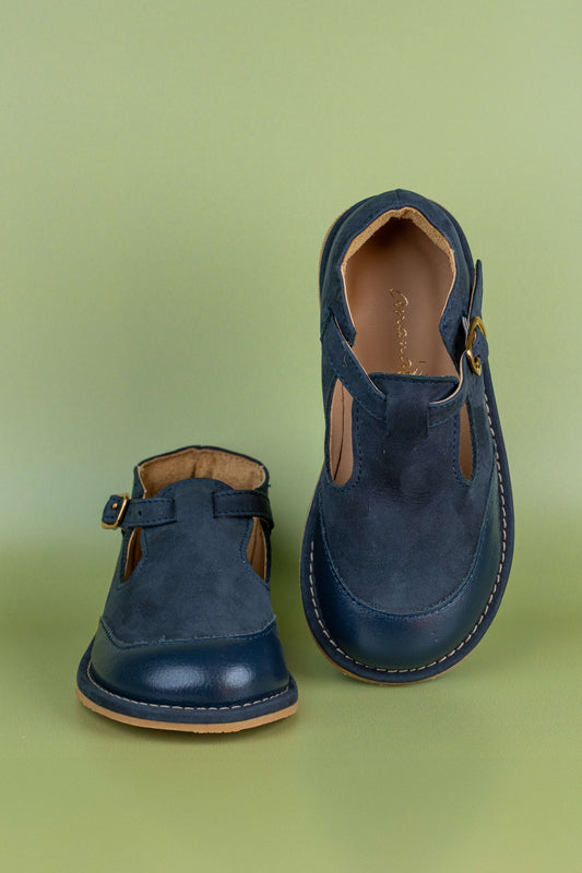 Sapato Infantil Ananás Louis Sued Azul Marinho
