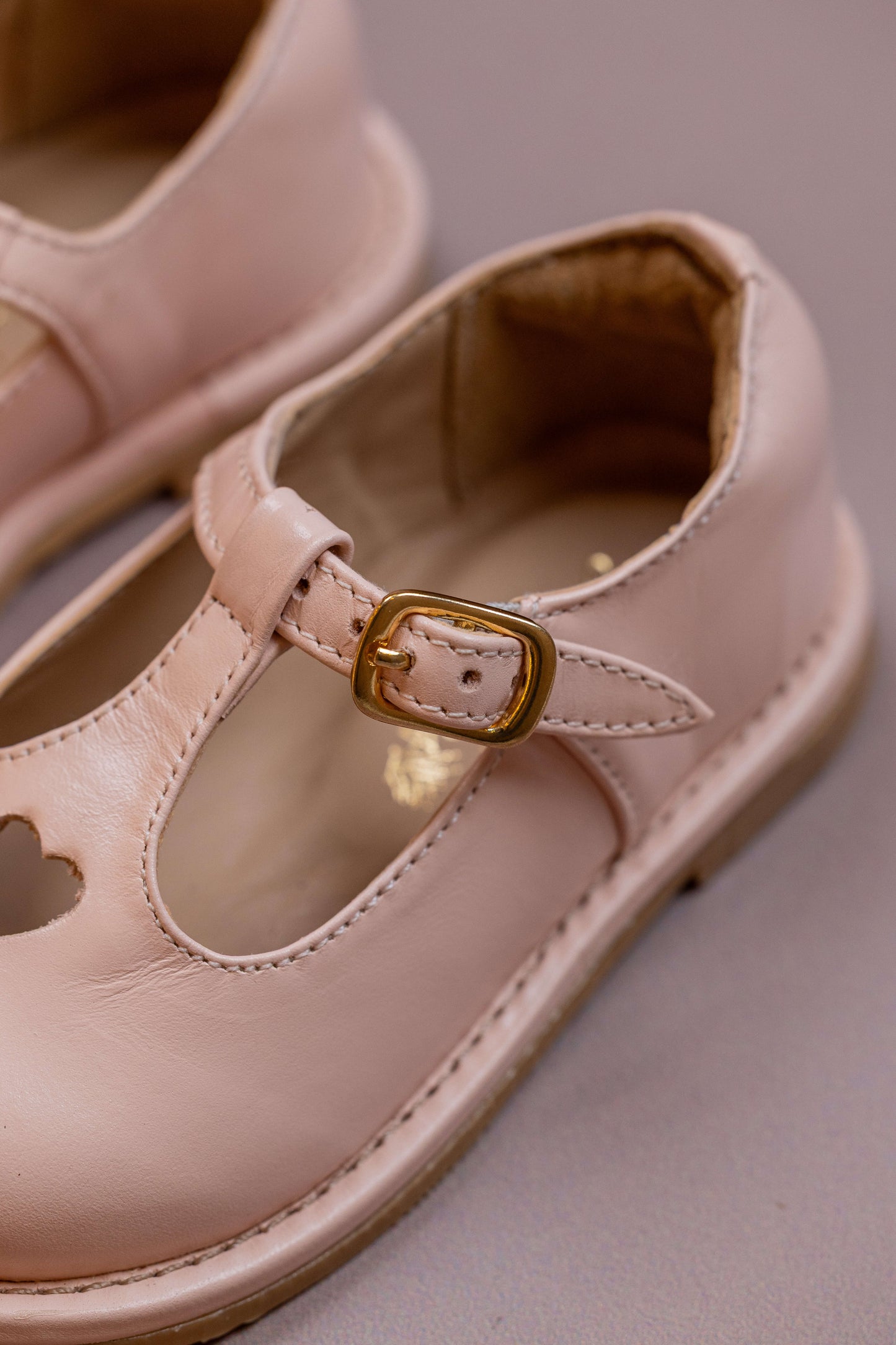 Sapato Infantil Ananás George Coracão Couro Rosa Ballet