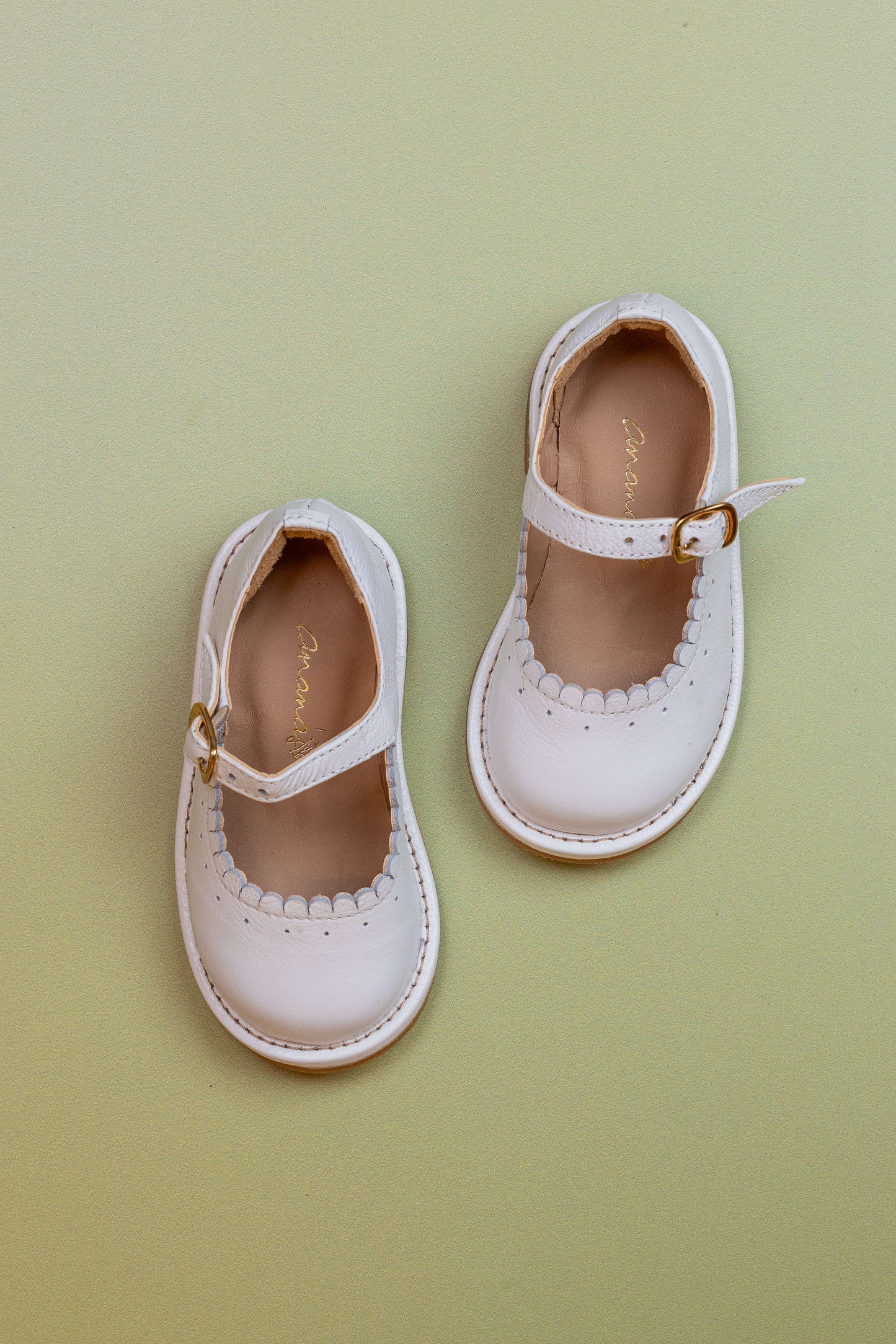 Sapato Infantil Ananás Charlotte Couro Branco