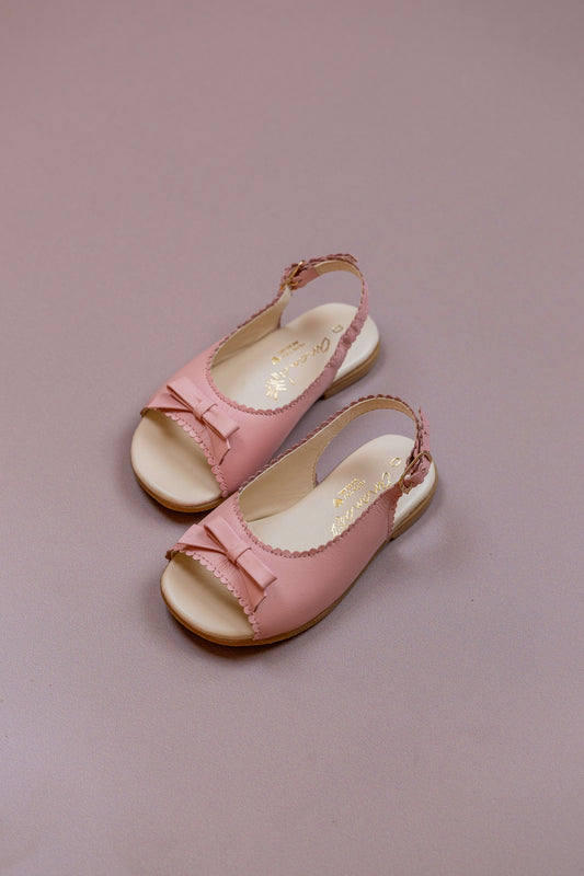 Sandália Infantil Ananás Maria Couro Rosa Bebê