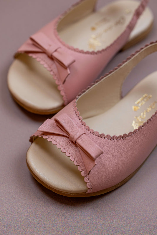Sandália Infantil Ananás Maria Couro Rosa Bebê