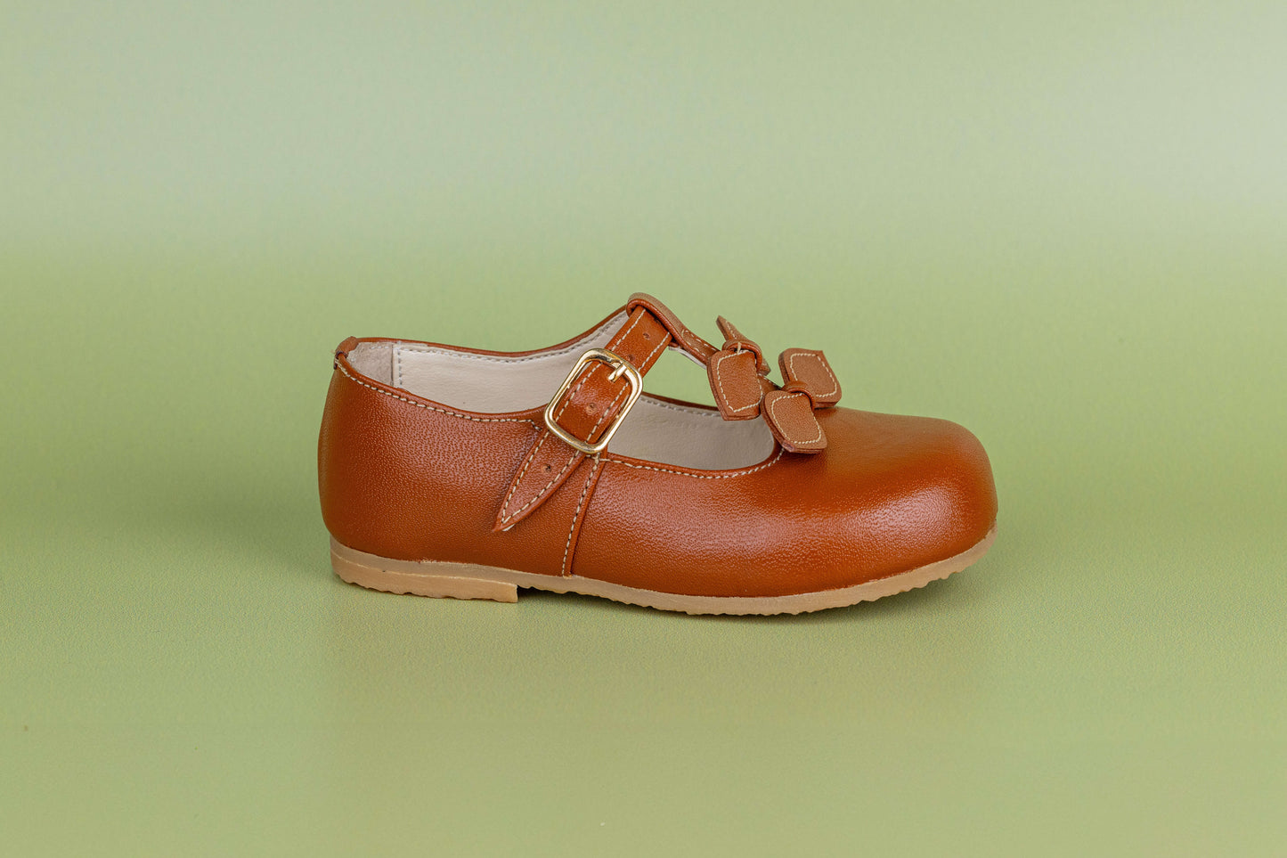 Sapato Infantil Ananás Sylvie Couro Caramelo