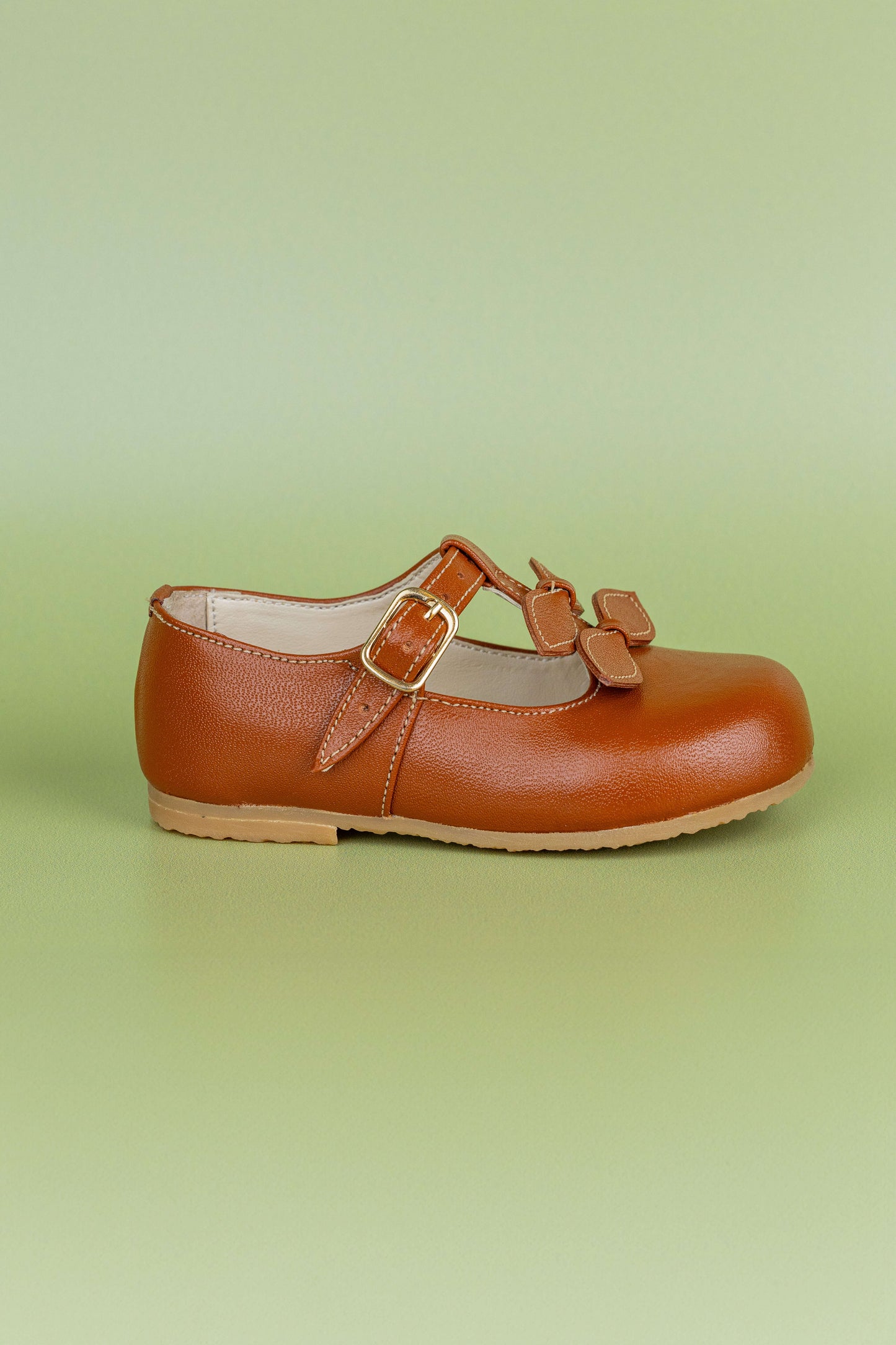 Sapato Infantil Ananás Sylvie Couro Caramelo