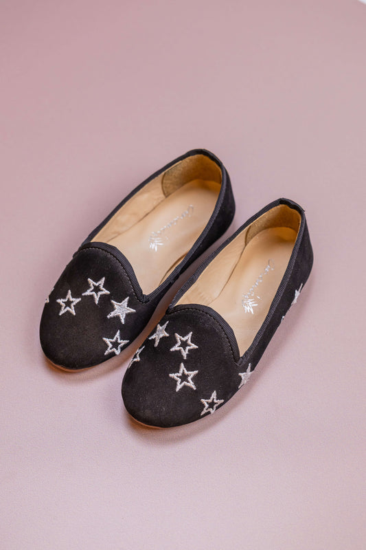 Loafer Infantil Ananás Margot Couro Sued Estrelas