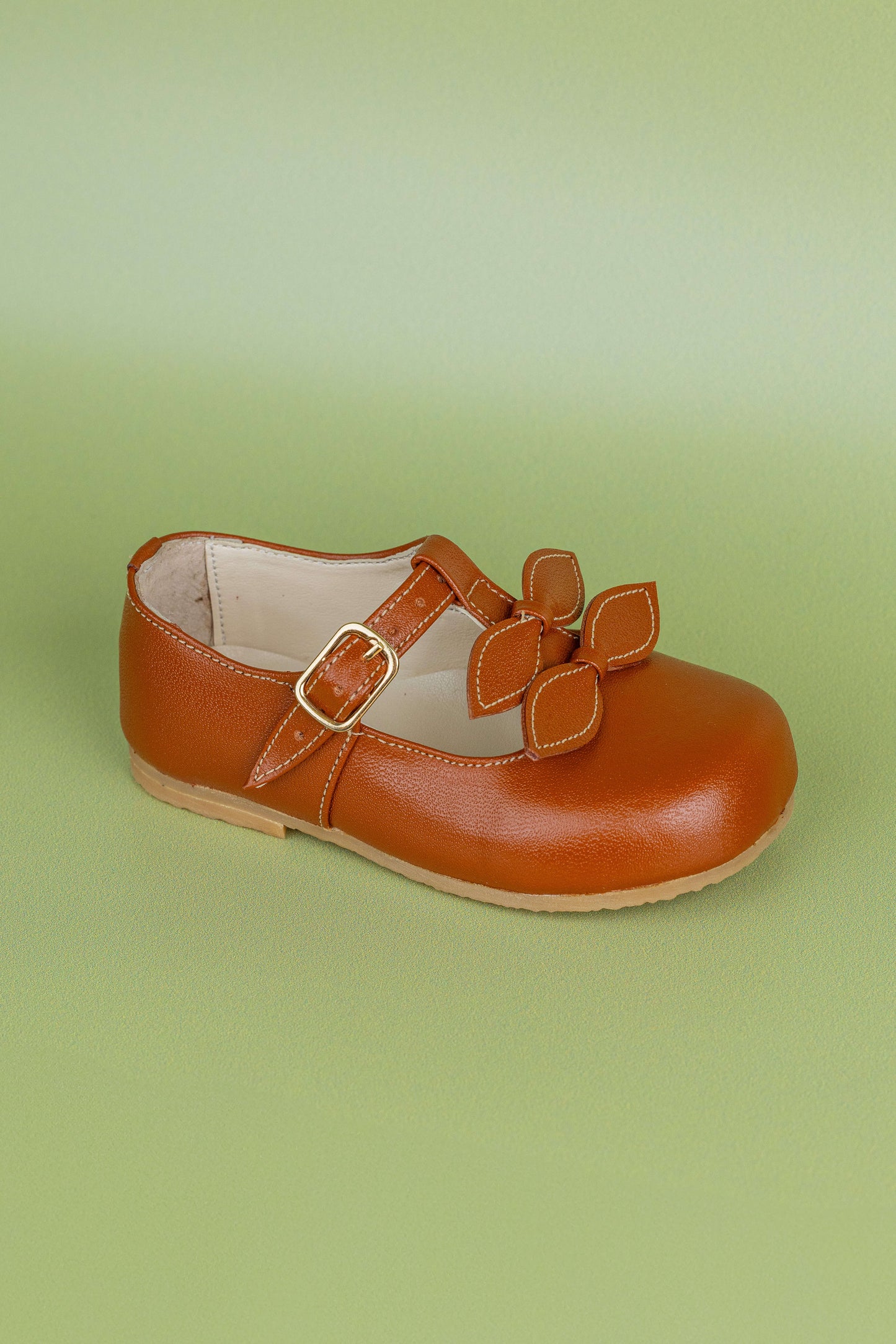 Sapato Infantil Ananás Sylvie Couro Caramelo