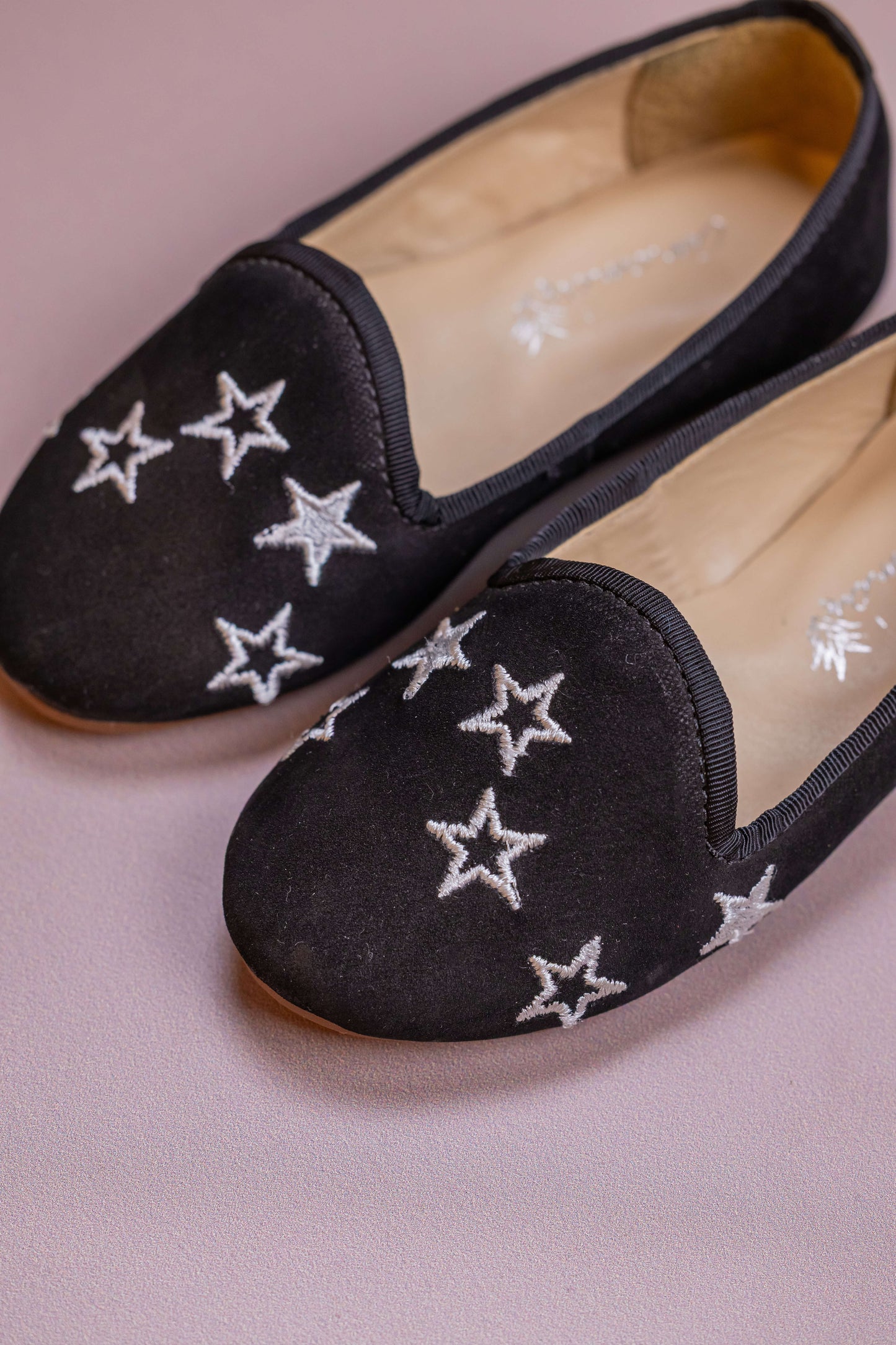 Loafer Infantil Ananás Margot Couro Sued Estrelas