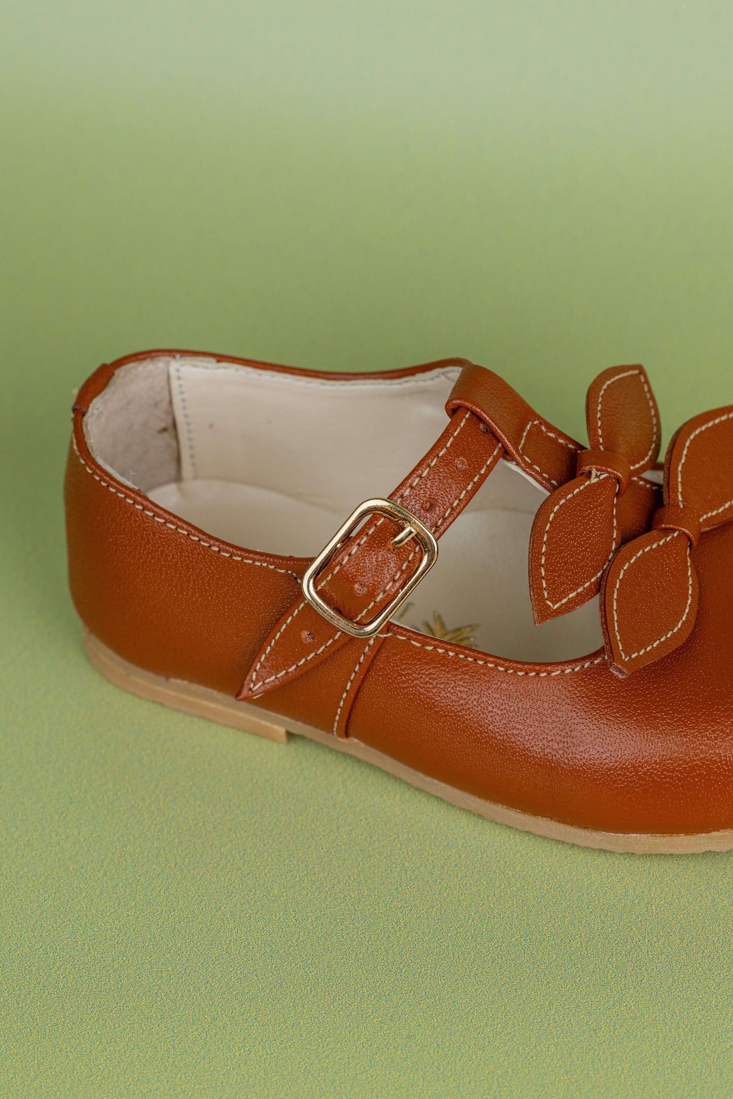 Sapato Infantil Ananás Sylvie Couro Caramelo