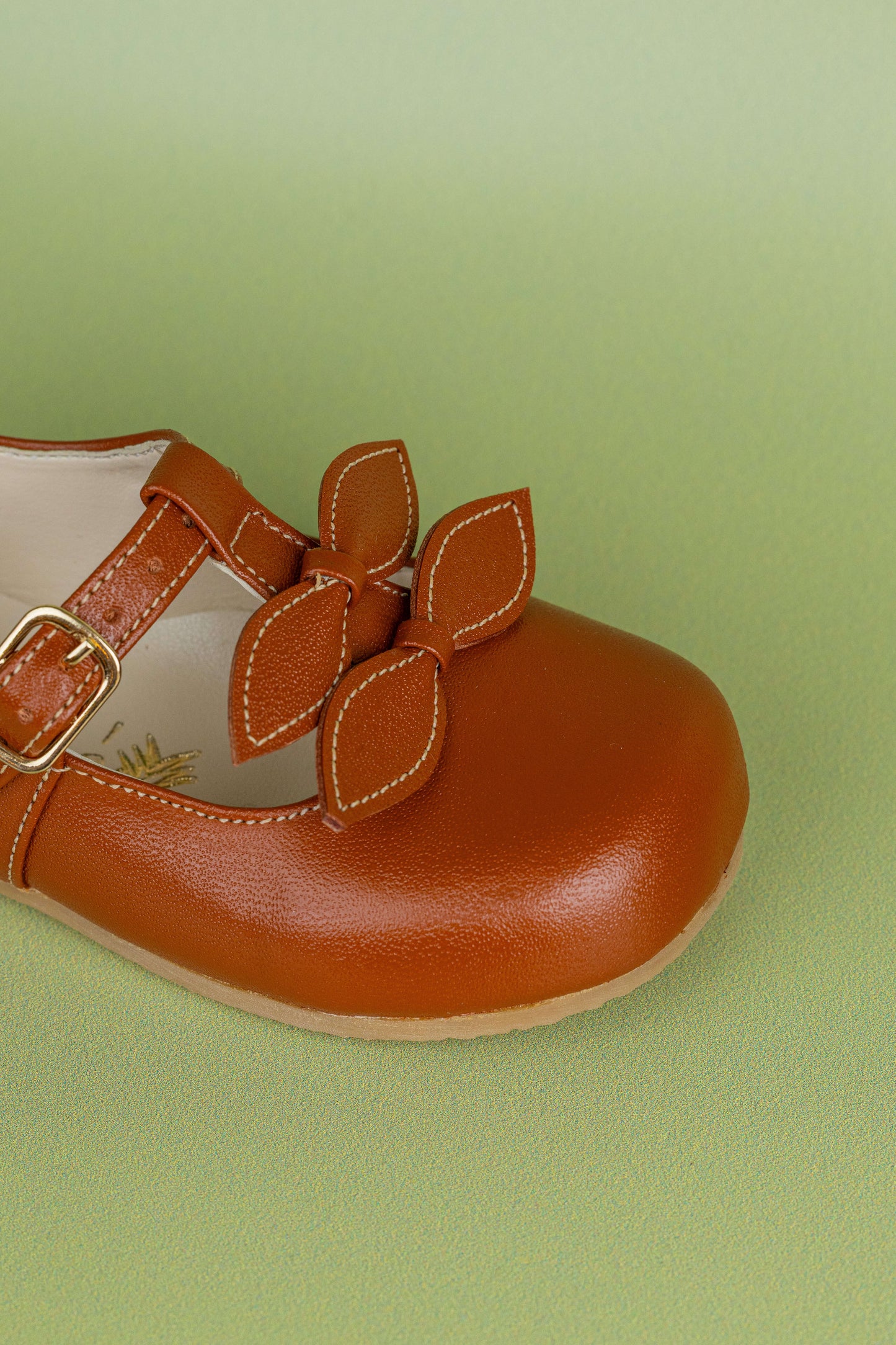 Sapato Infantil Ananás Sylvie Couro Caramelo
