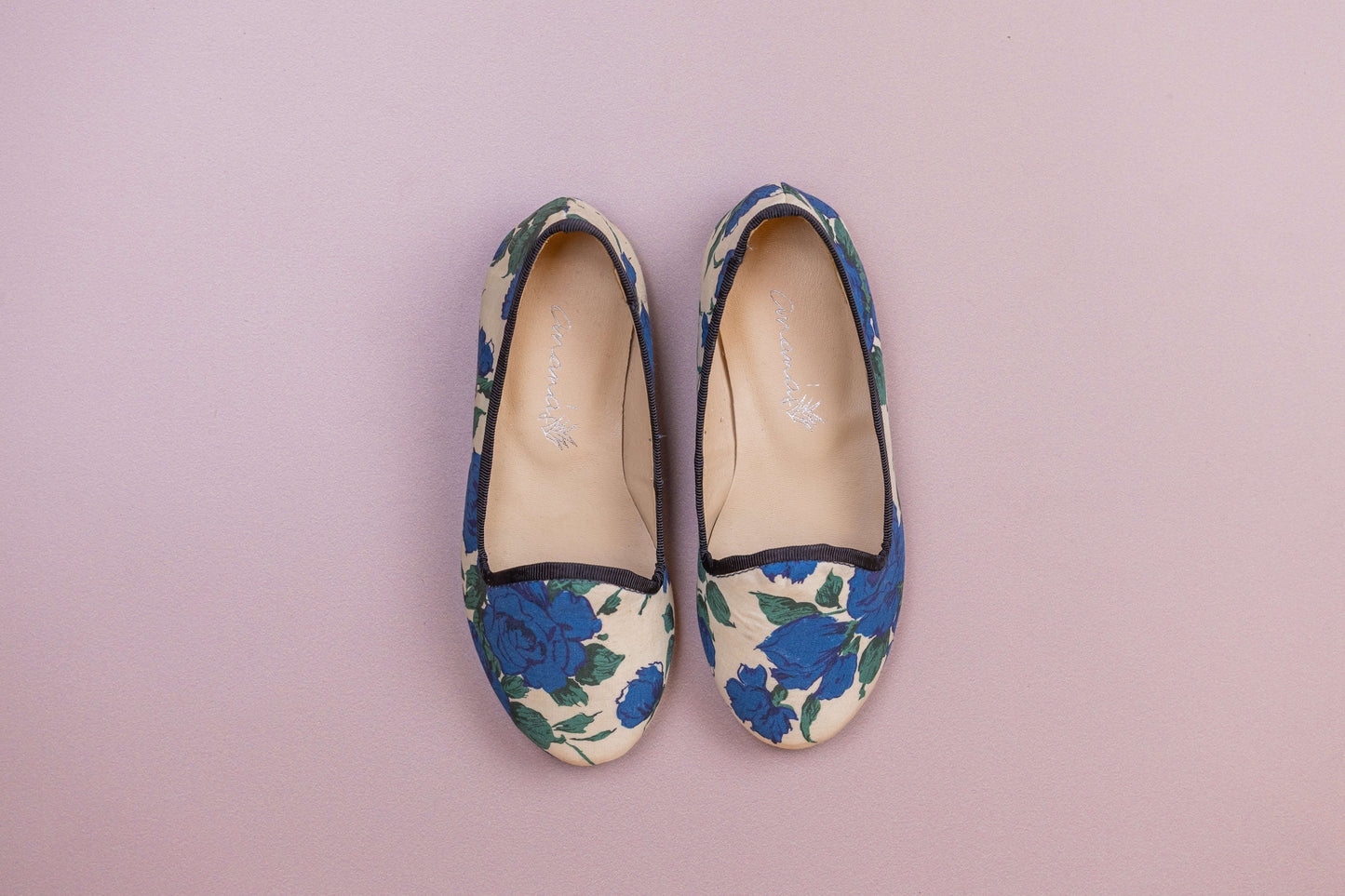 Loafer Infantil Ananás Margot Tecido Floral Azul