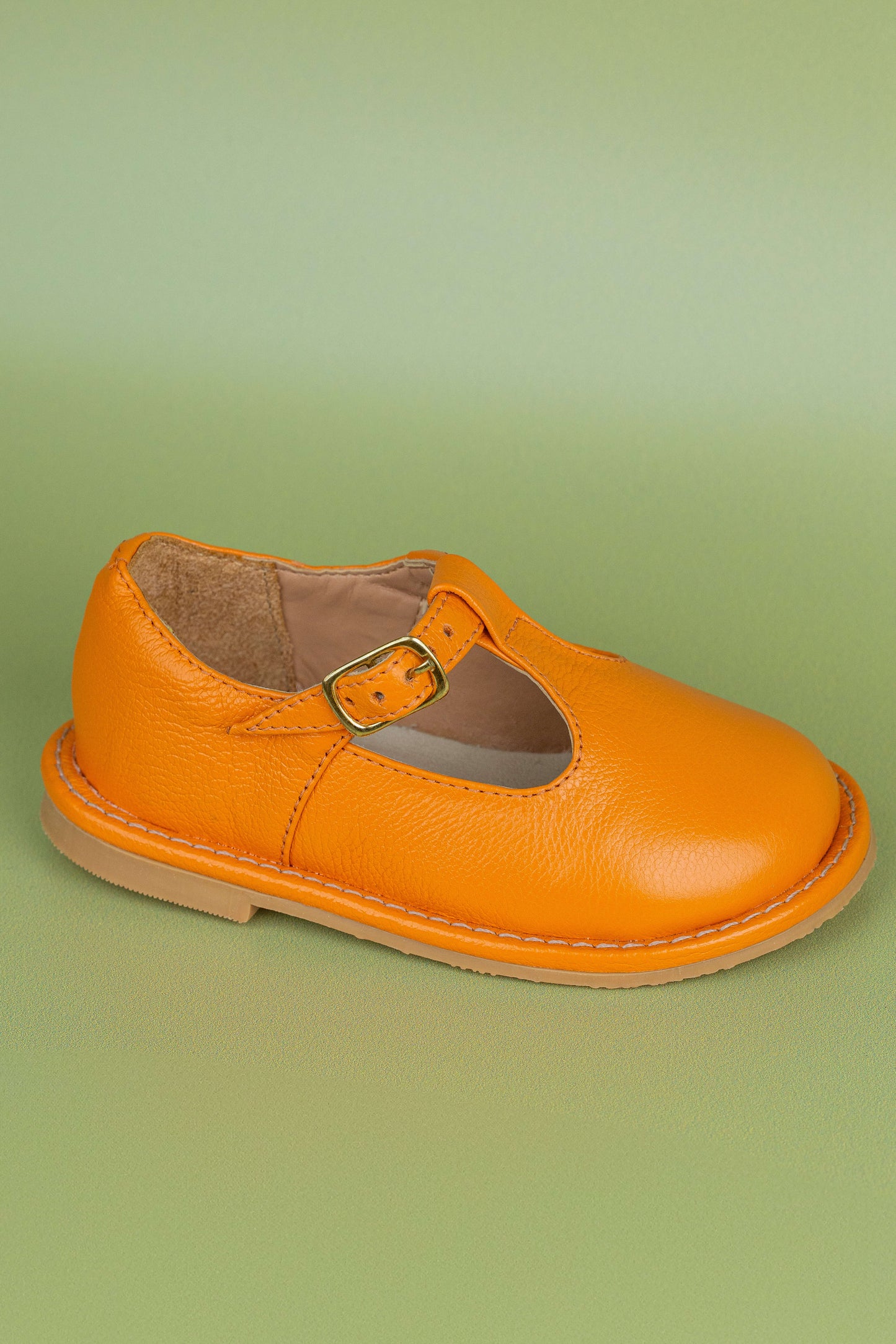 Sapato Infantil Ananás George Couro Tangerina