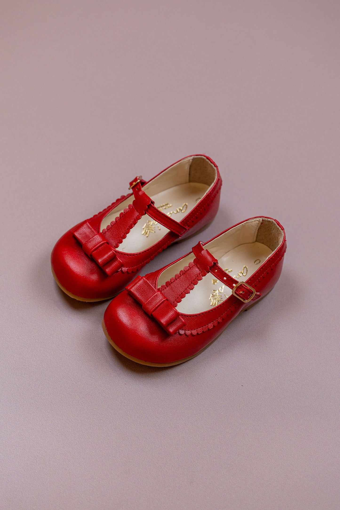 Sapato Infantil Ananás Amelia Couro Vermelho