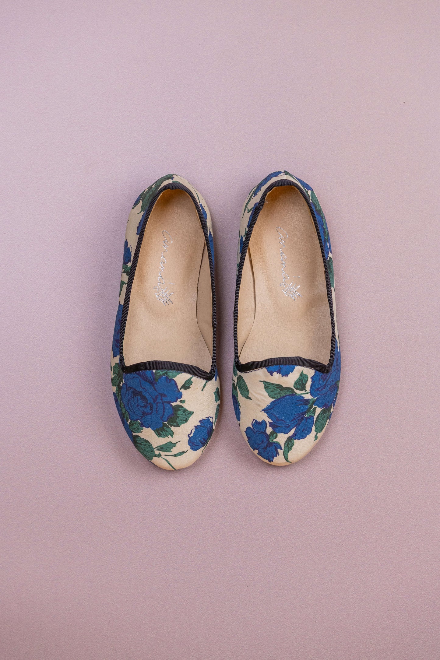 Loafer Infantil Ananás Margot Tecido Floral Azul