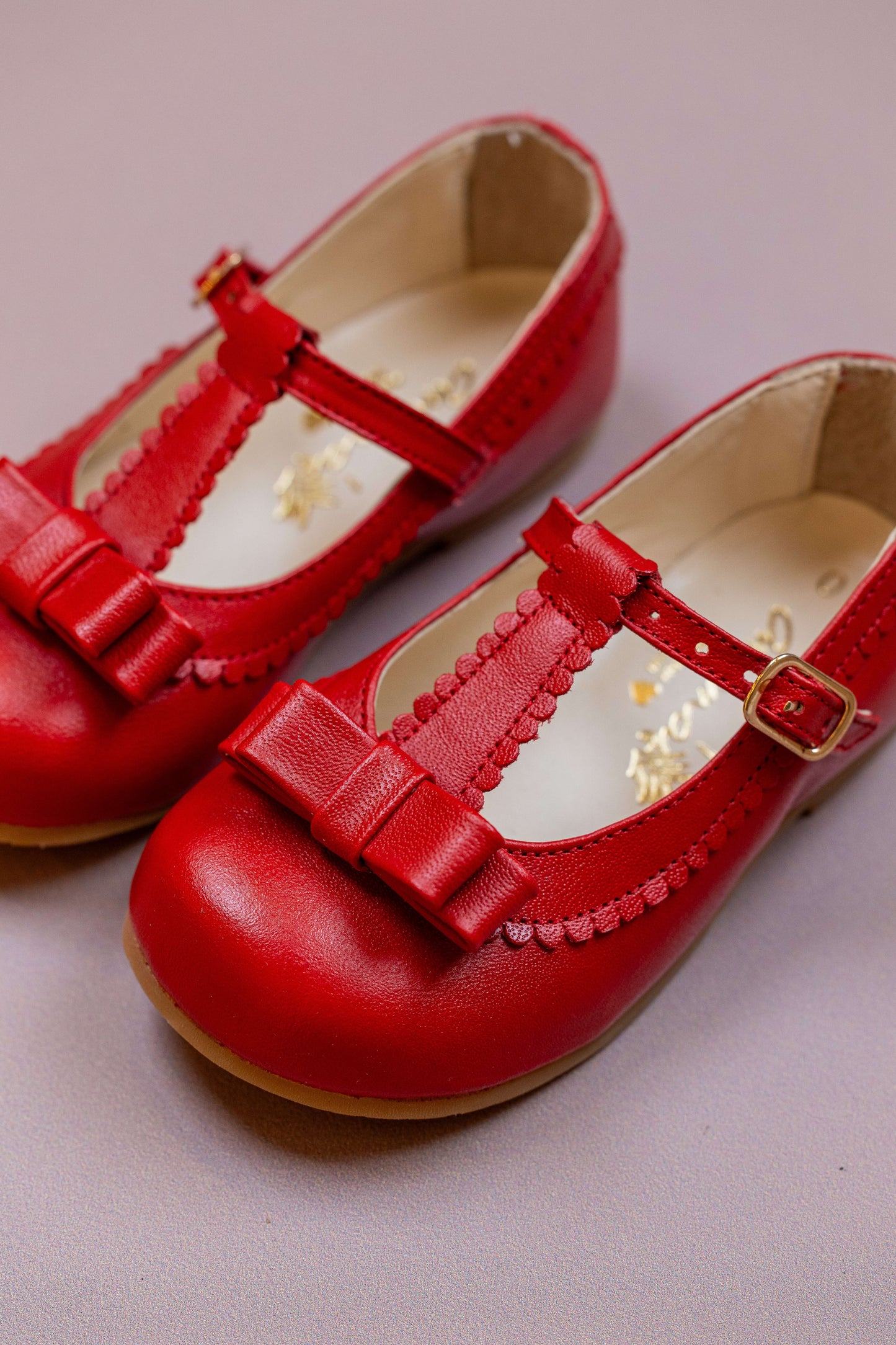 Sapato Infantil Ananás Amelia Couro Vermelho