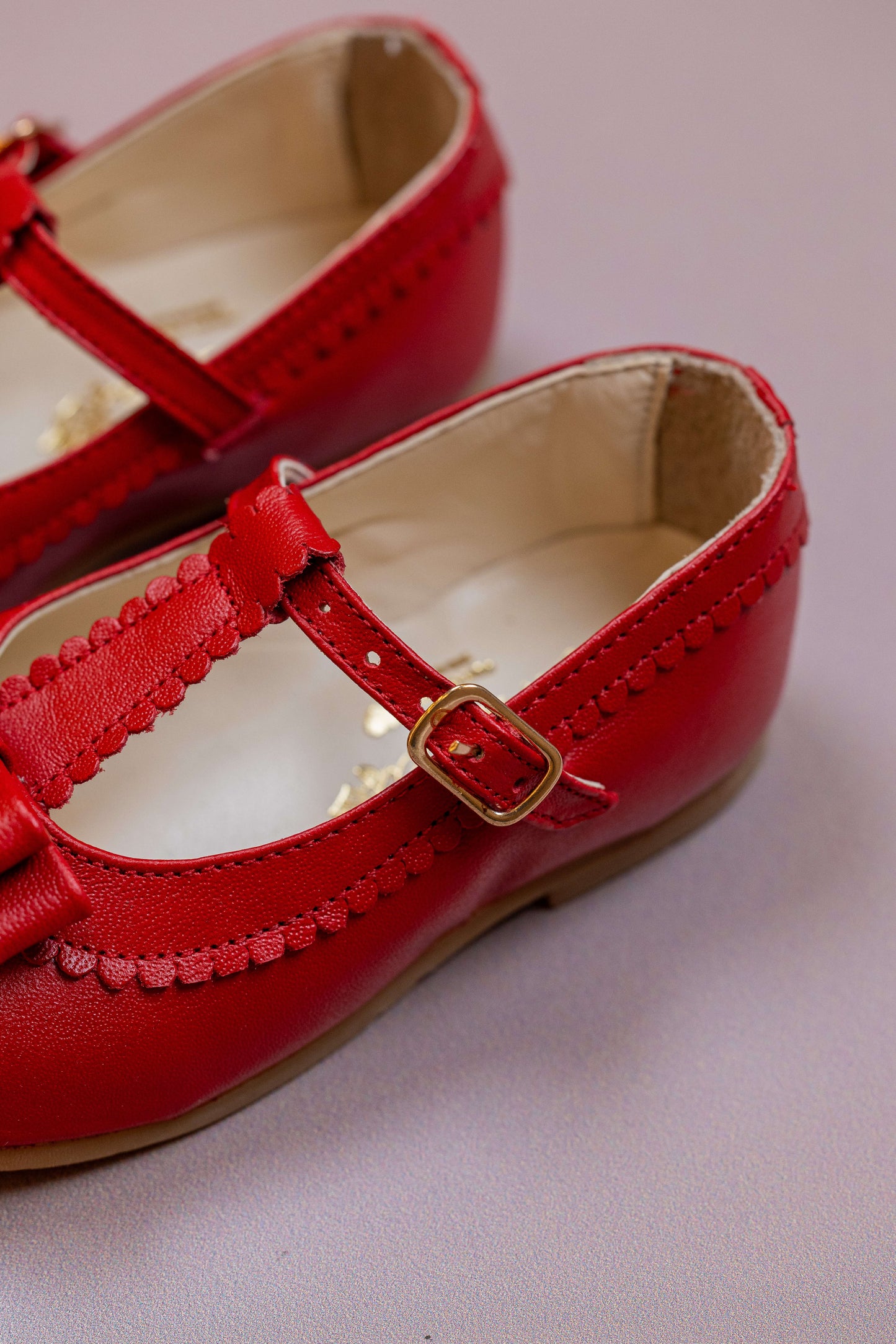 Sapato Infantil Ananás Amelia Couro Vermelho