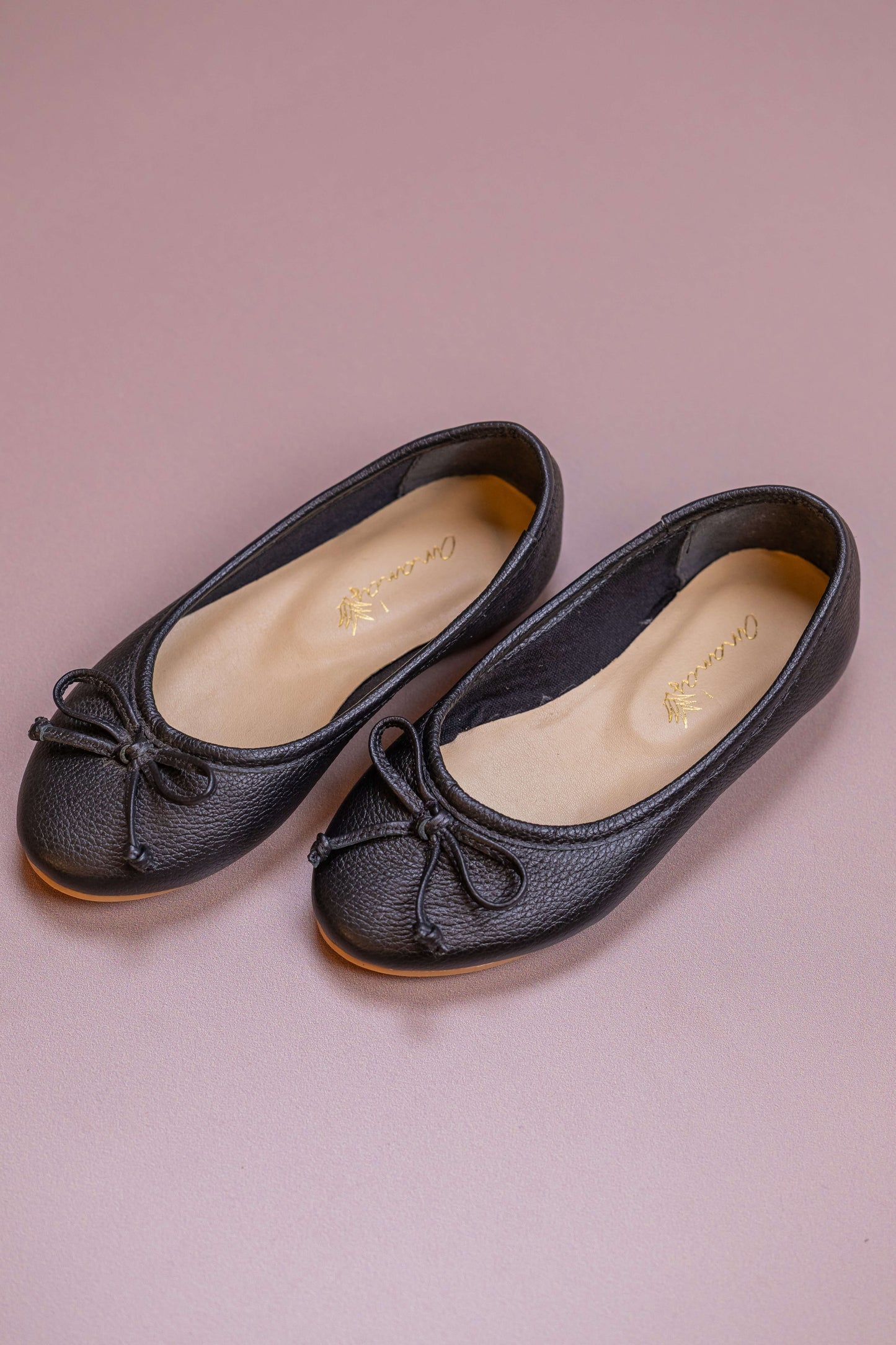 Sapatilha Infantil Ananás Bailarina Alicia Couro Preto