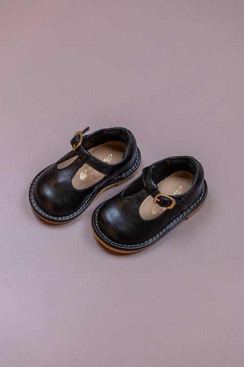 Sapato Infantil Ananás George Couro Preto | Atacado