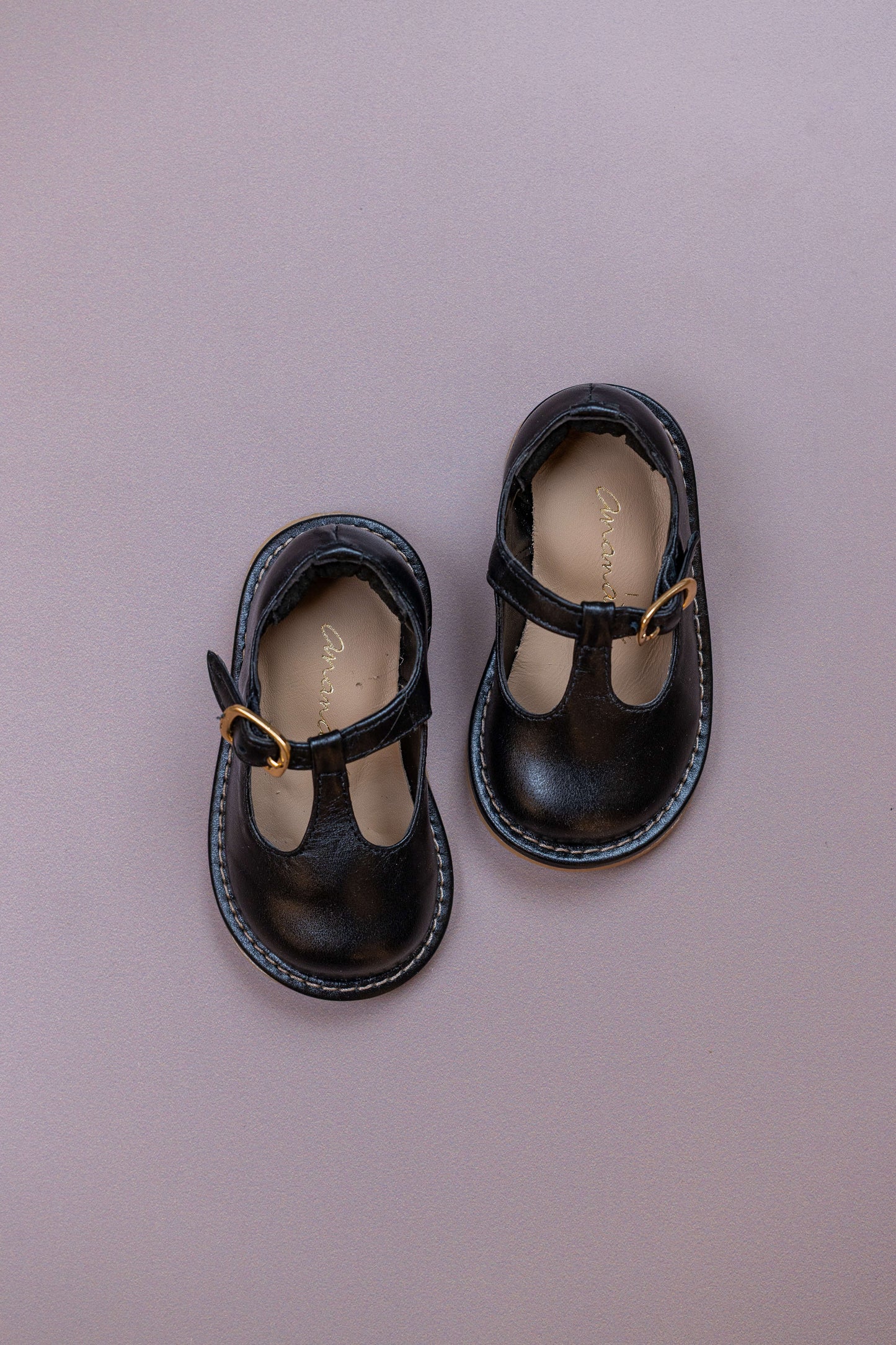 Sapato Infantil Ananás George Couro Preto