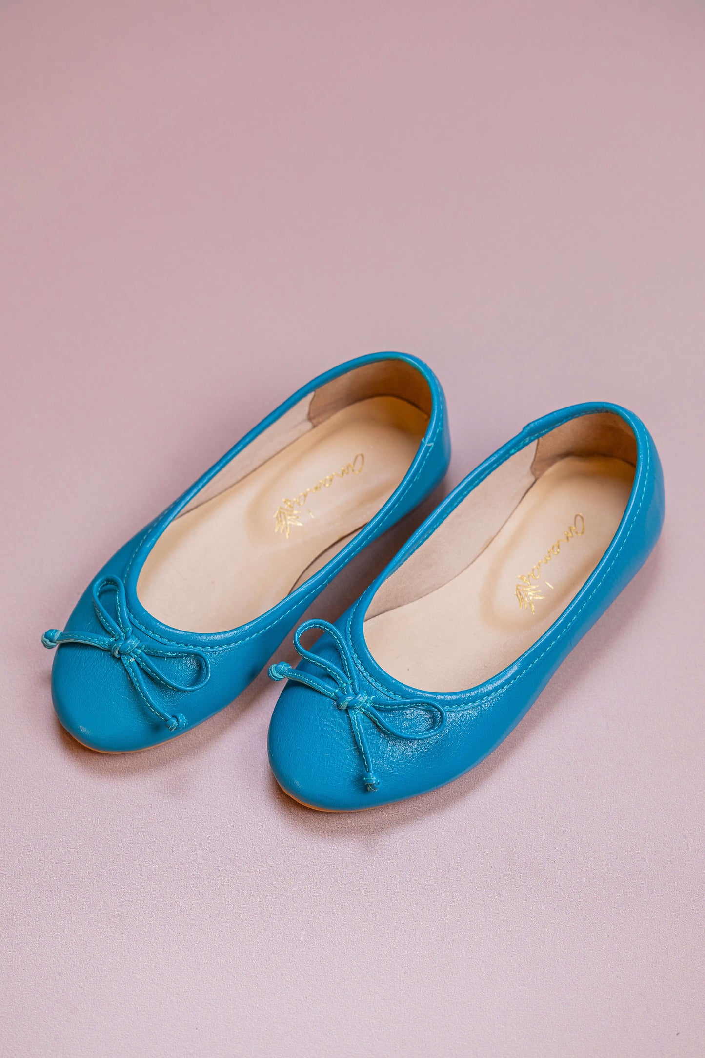 Sapatilha Infantil Ananás Bailarina Alicia Couro Azul