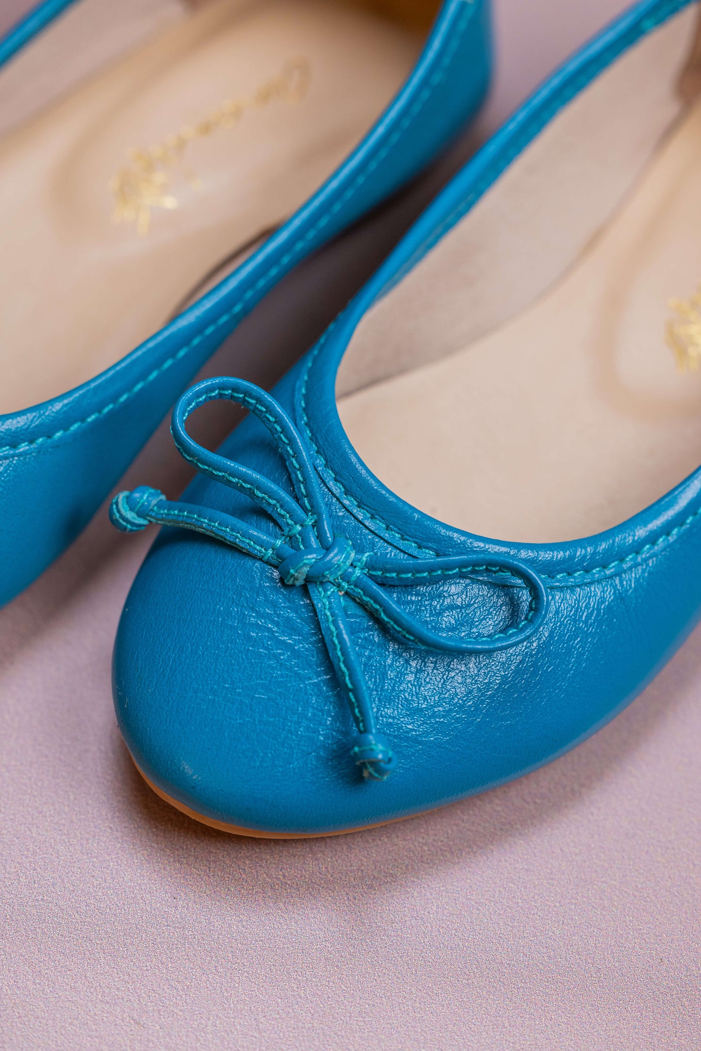 Sapatilha Infantil Ananás Bailarina Alicia Couro Azul