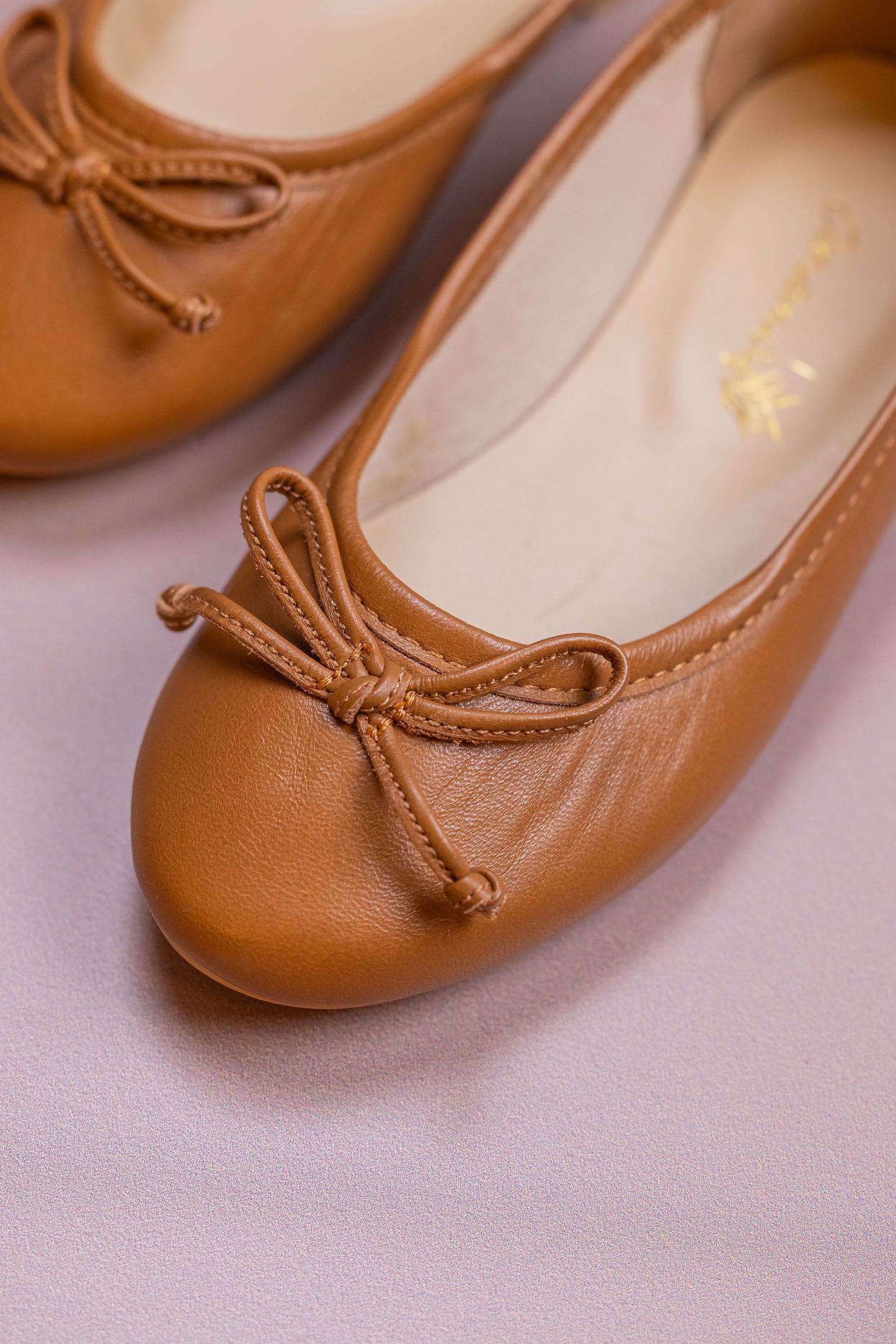Sapatilha Infantil Ananás Bailarina Alicia Couro Caramelo
