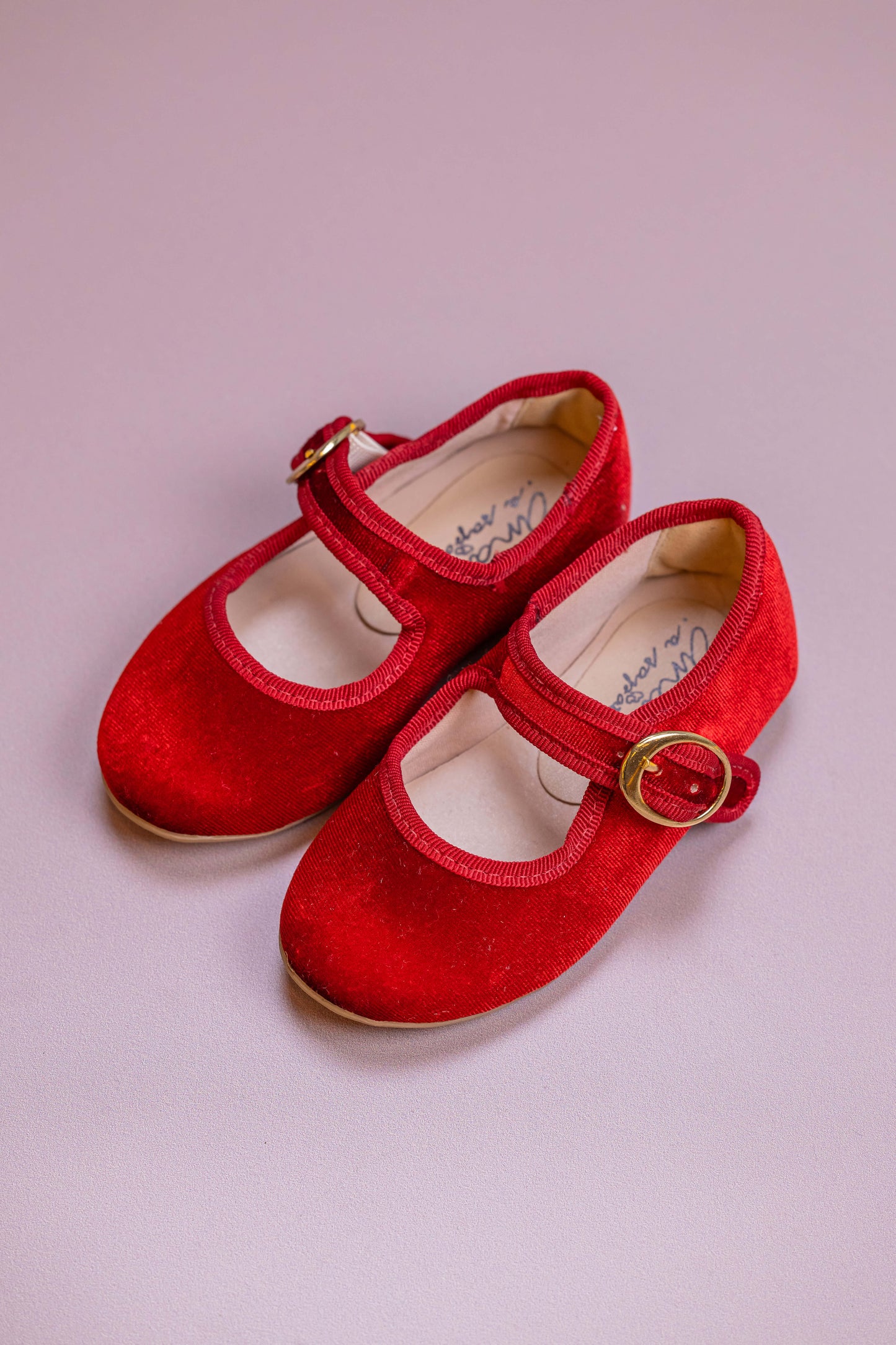 Sapatilha Infantil Ananás Bailarina Polina Veludo Vermelho