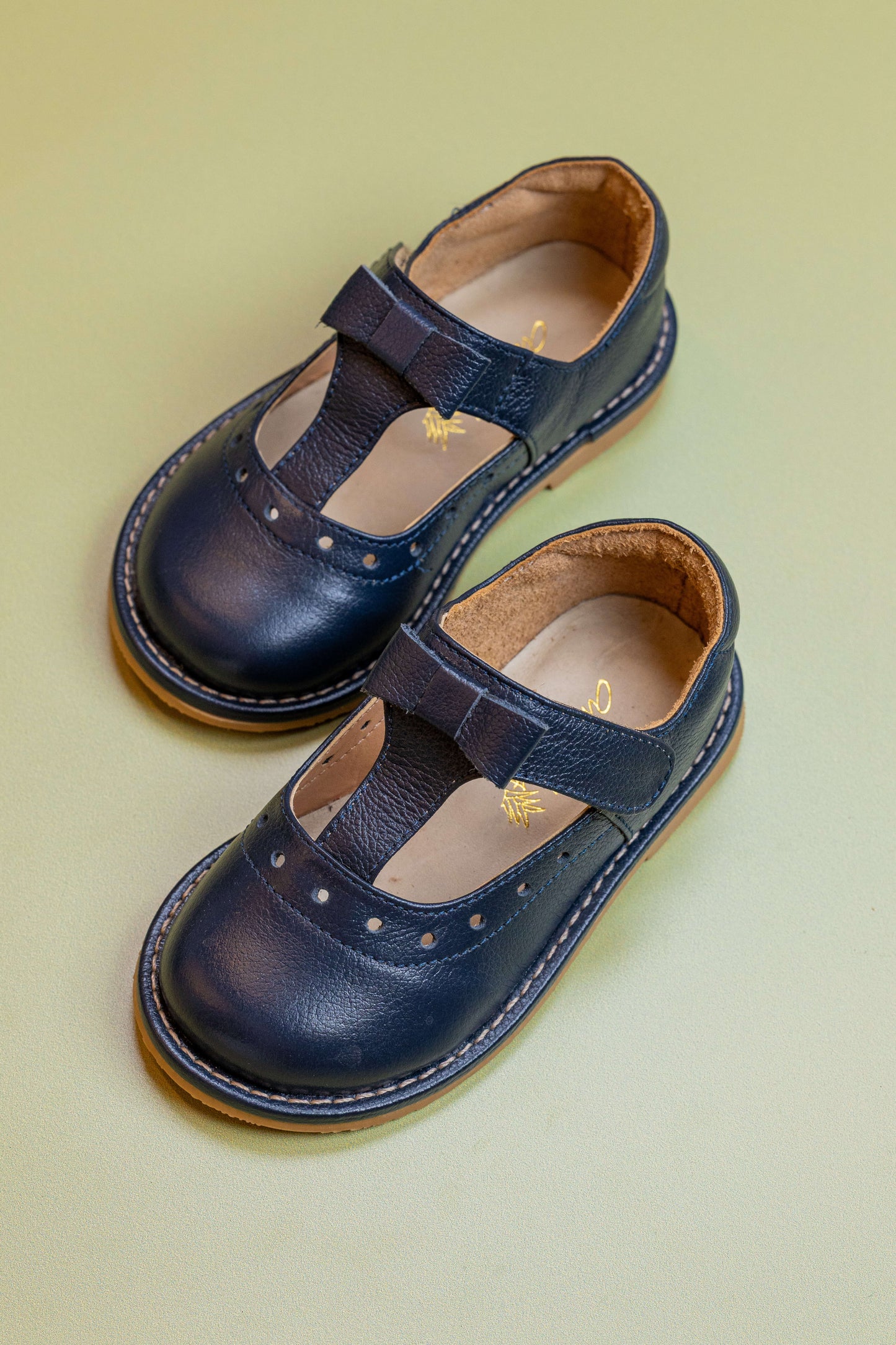 Sapato Infantil Ananás Daphne Couro Azul Marinho