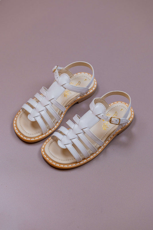 Sandália Infantil Ananás Tropez Couro Branco
