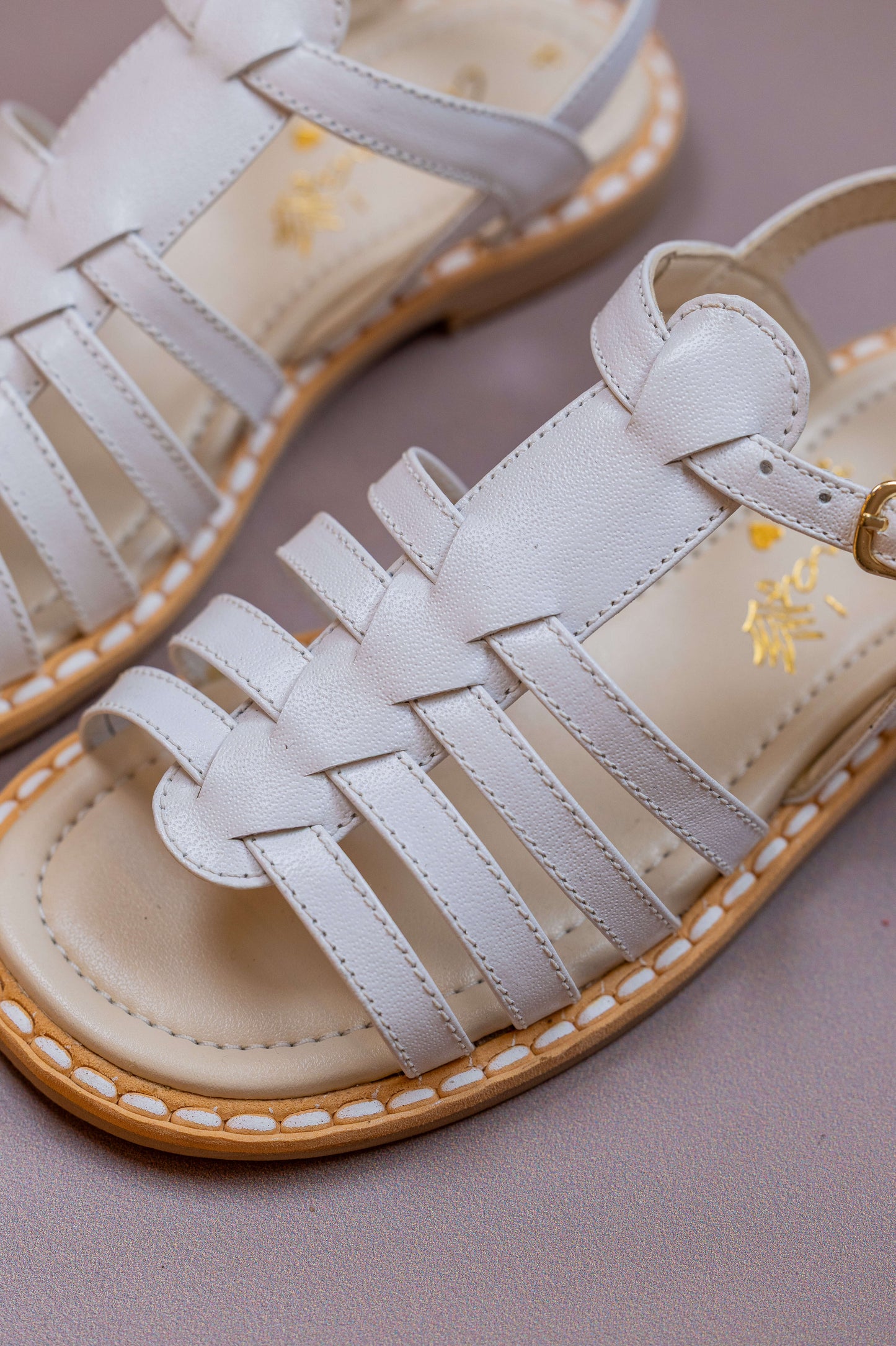 Sandália Infantil Ananás Tropez Couro Branco