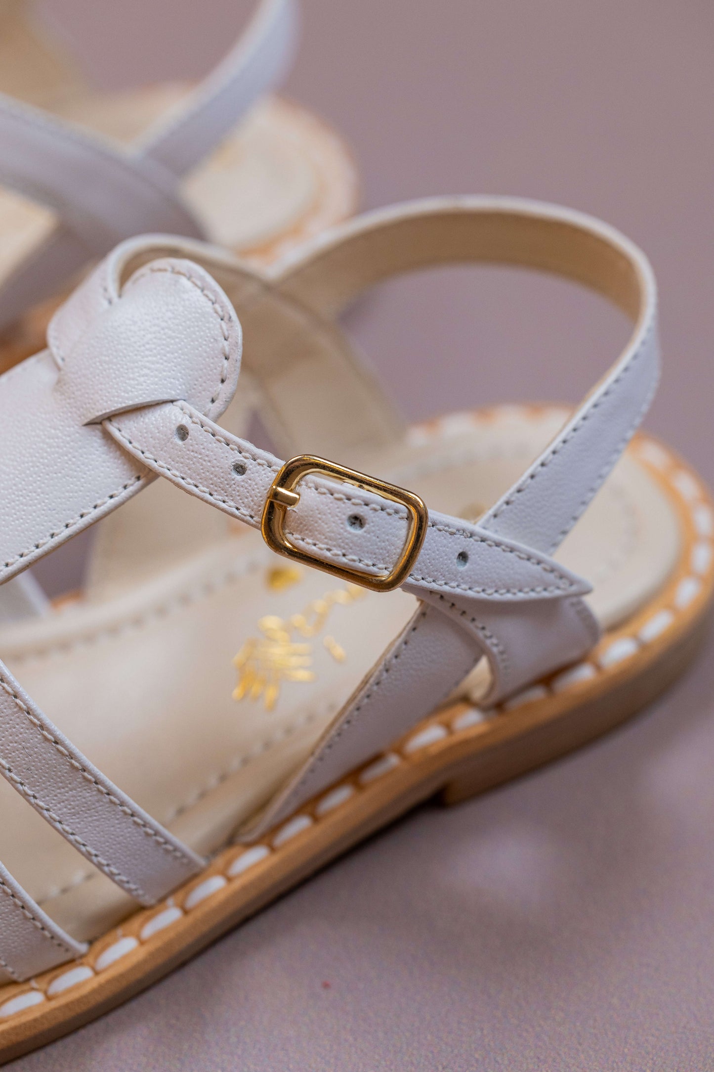 Sandália Infantil Ananás Tropez Couro Branco