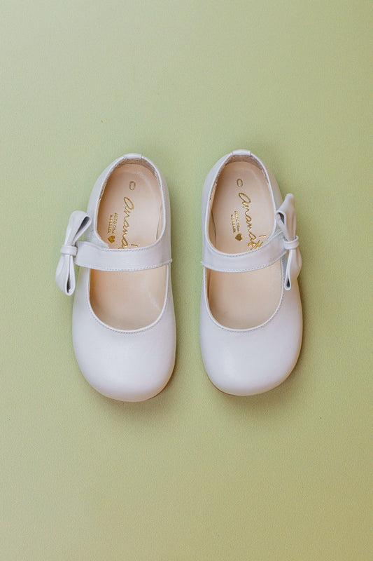 Sapato Infantil Ananás Jess Couro Branco