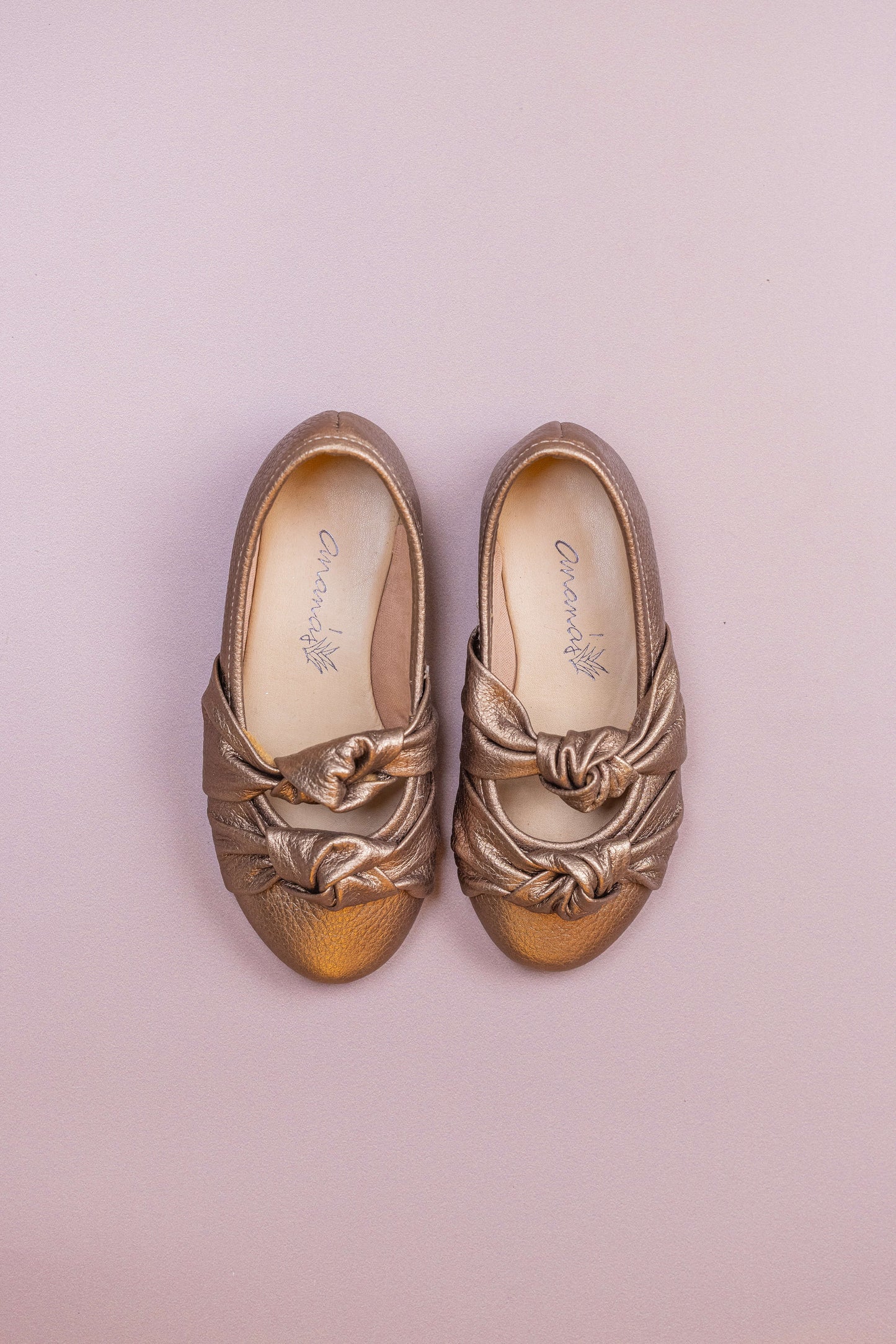 Sapatilha Infantil Ananás Bailarina Galina Couro Prata Velho