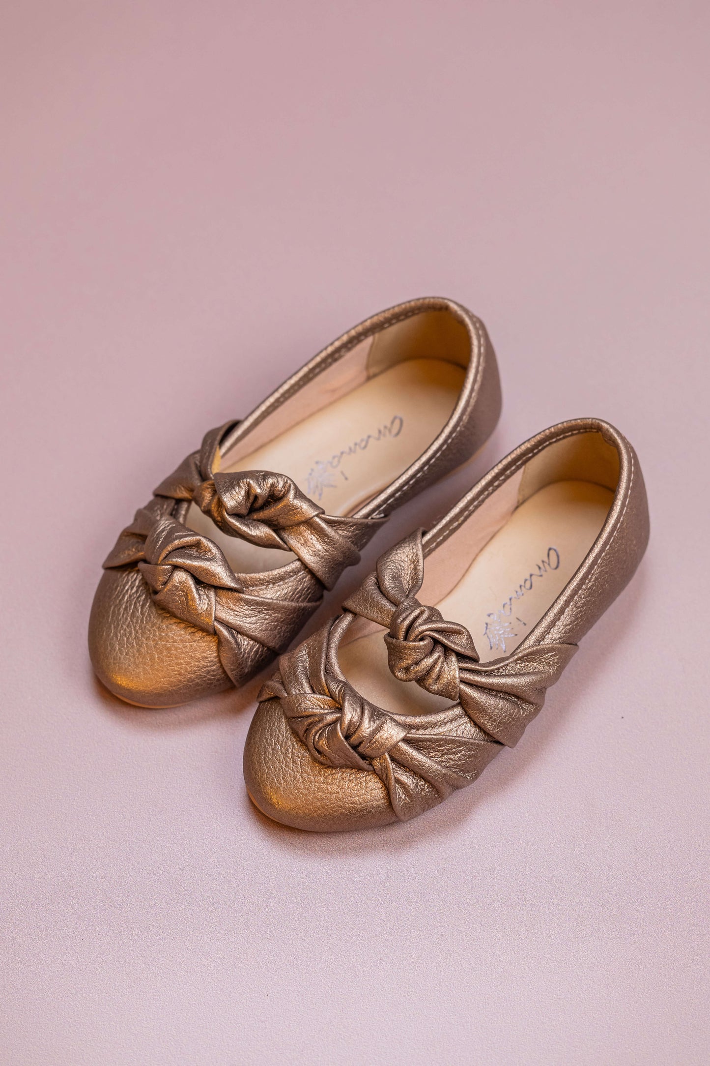 Sapatilha Infantil Ananás Bailarina Galina Couro Prata Velho