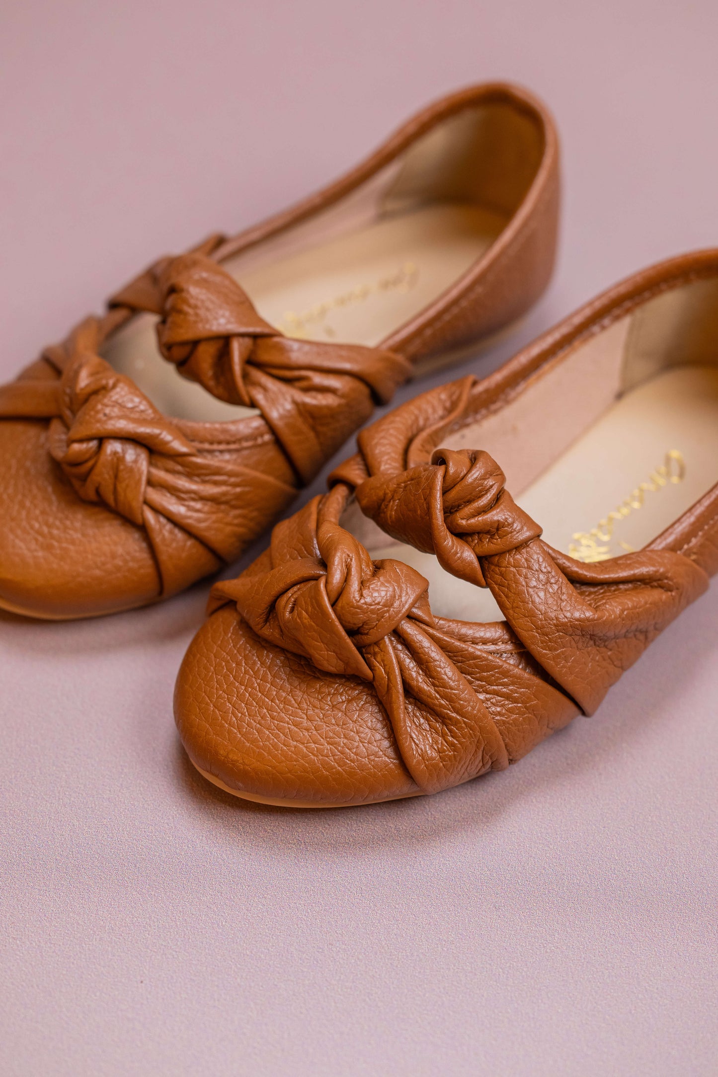 Sapatilha Infantil Ananás Bailarina Galina Couro Caramelo