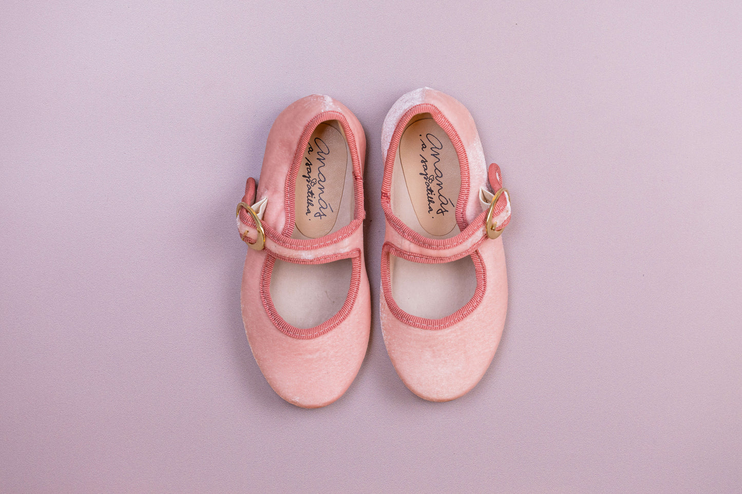 Sapatilha Infantil Ananás Bailarina Polina Veludo Rosa