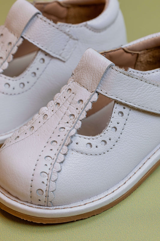 Sapato Infantil Ananás Matilda Couro Branco