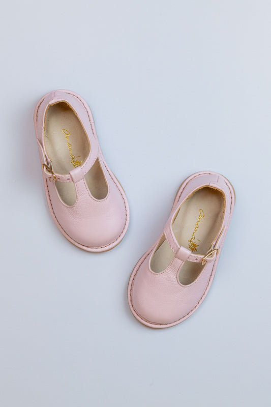 Sapato Infantil Ananás George Couro Rosa Bebê