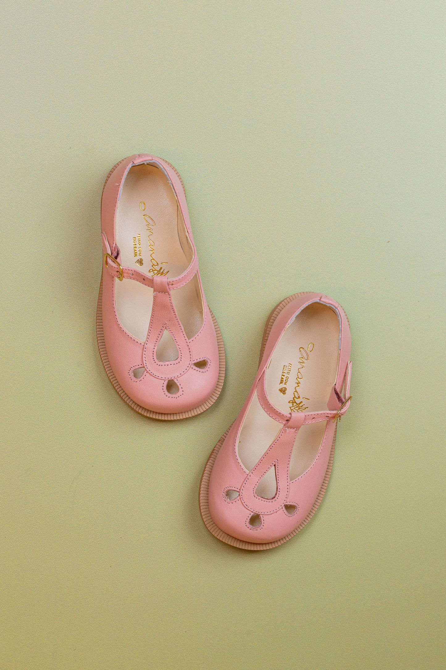 Sapato Infantil Ananás Maggie Couro Rosa Bebê