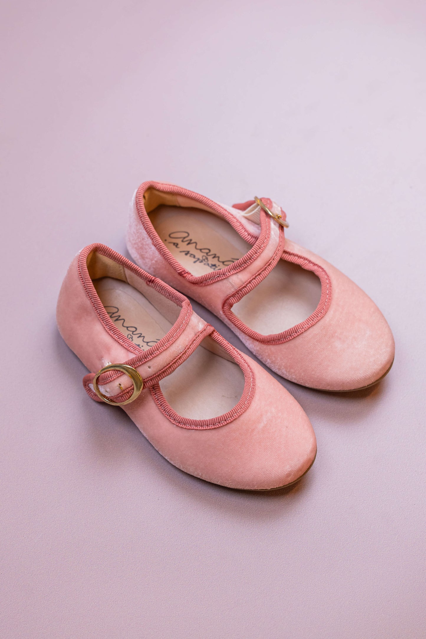 Sapatilha Infantil Ananás Bailarina Polina Veludo Rosa