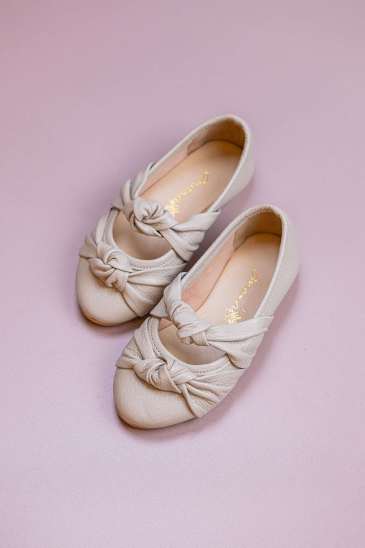 Sapatilha Infantil Ananás Bailarina Galina Couro Marfim