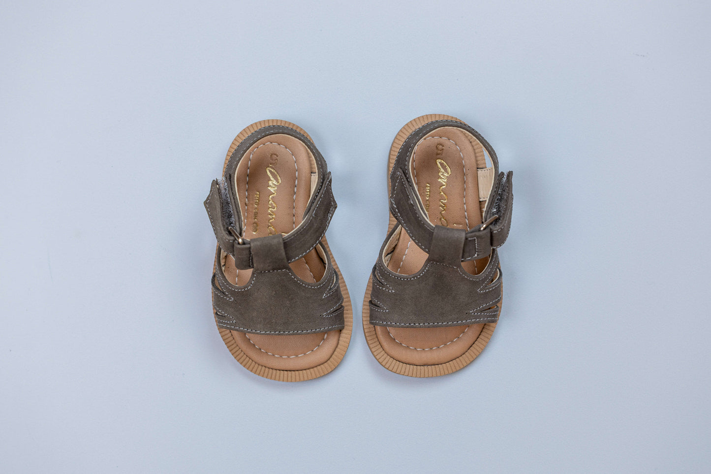 Sandália Infantil Ananás Léo Nobuck Cinza