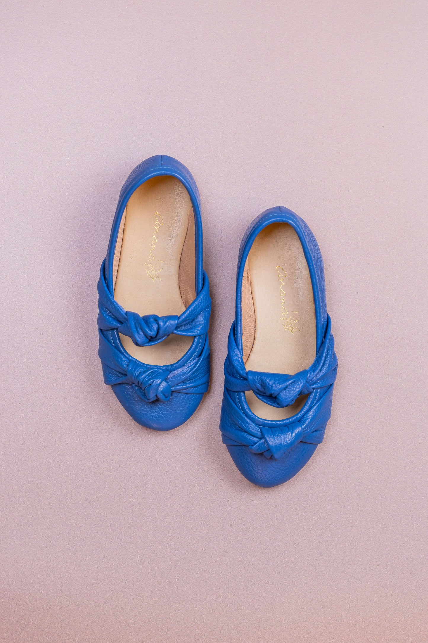Sapatilha Infantil Ananás Bailarina Galina Couro Azul